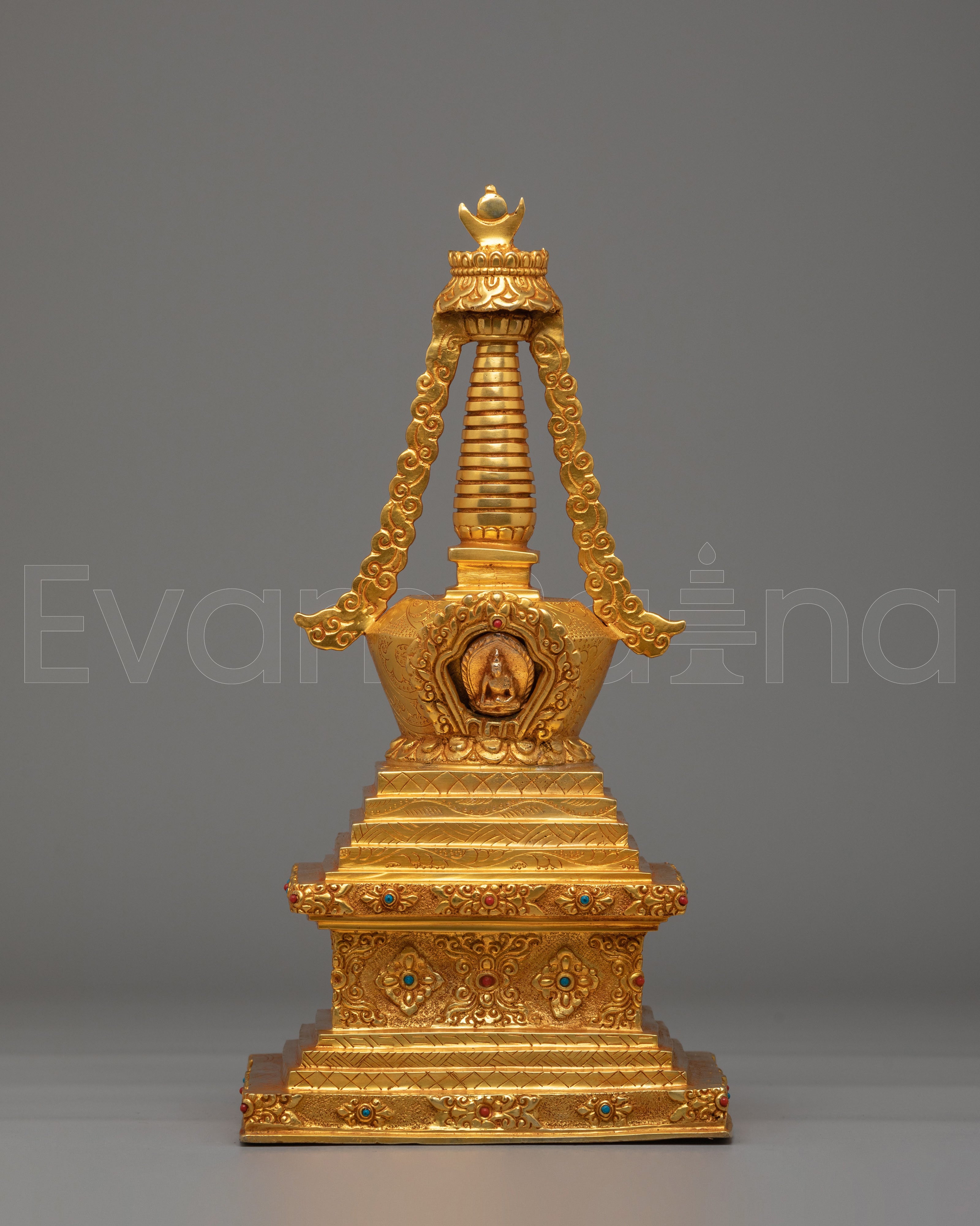 Handcrafted Enlightenment Stupa | Spiritual Home Decor