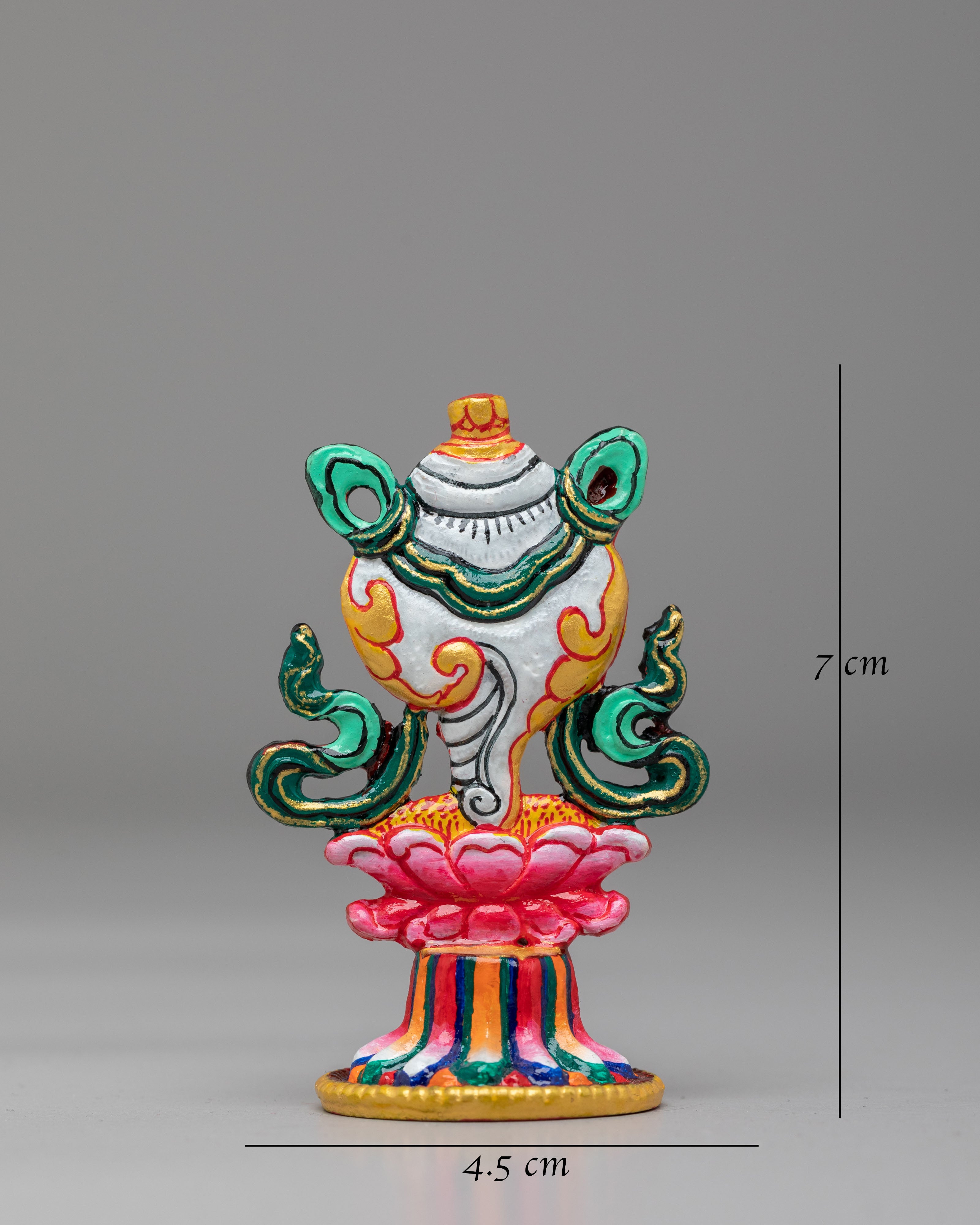 Ceremonial 8 Auspicious Symbols Sculpture | Gold & Acrylic Color