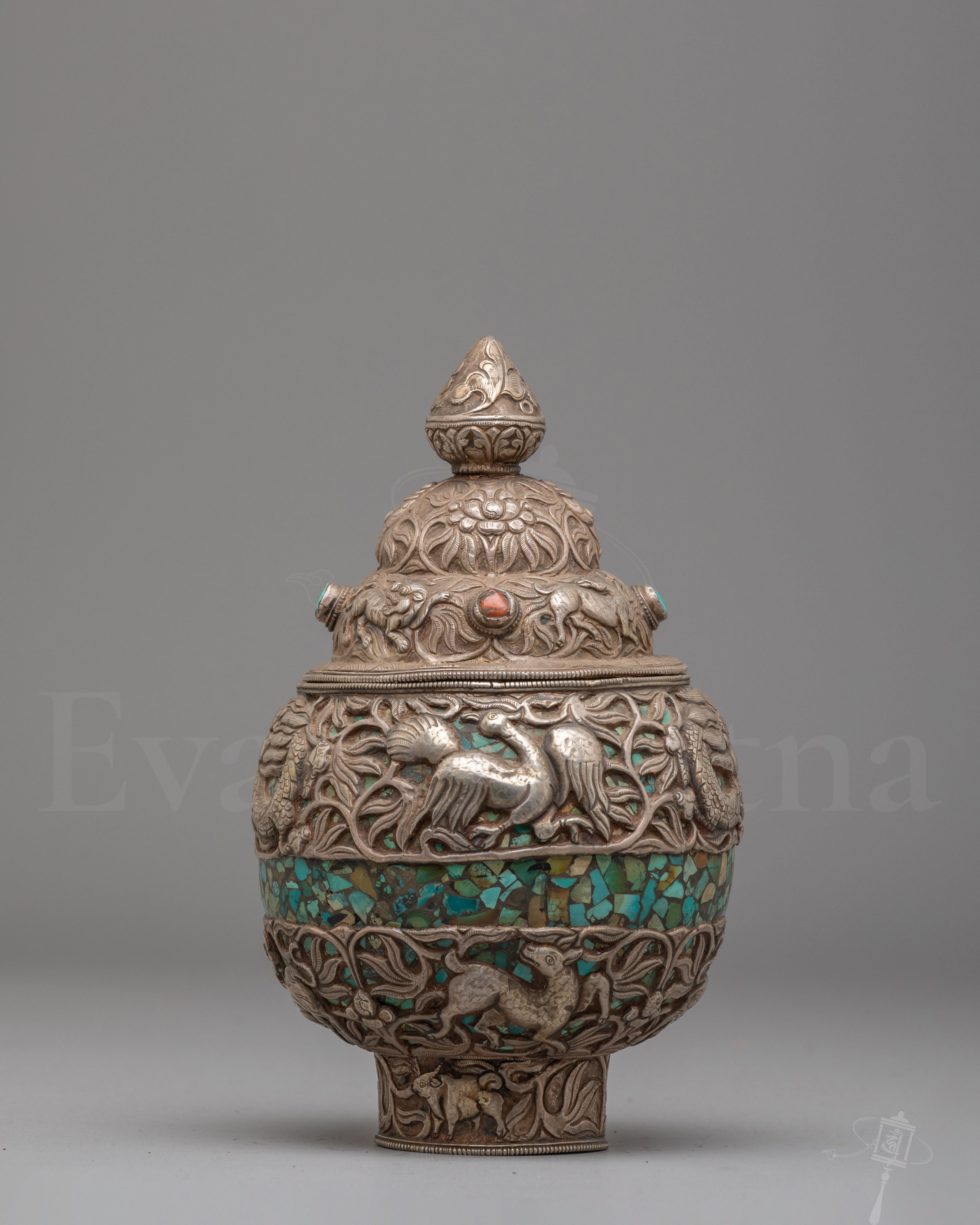 Sacred Tibetan Ritual Rice Vessel 