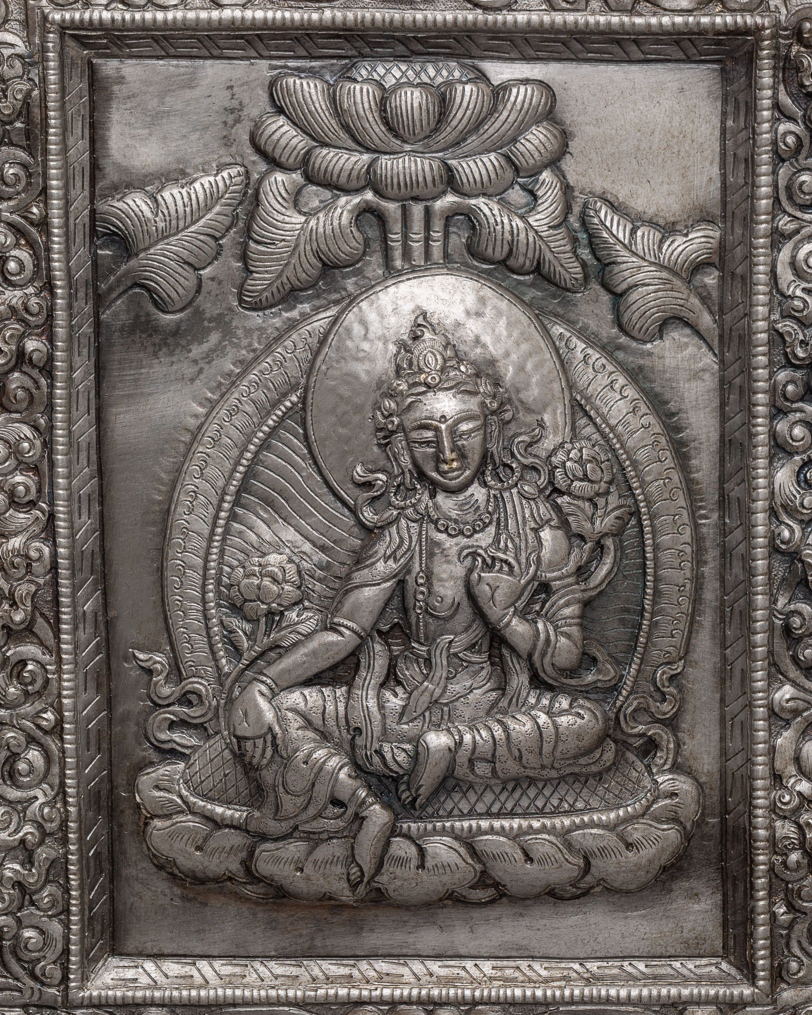 Spiritual Green Tara Wall Hanging | Buddhist Goddess Decor for Meditation