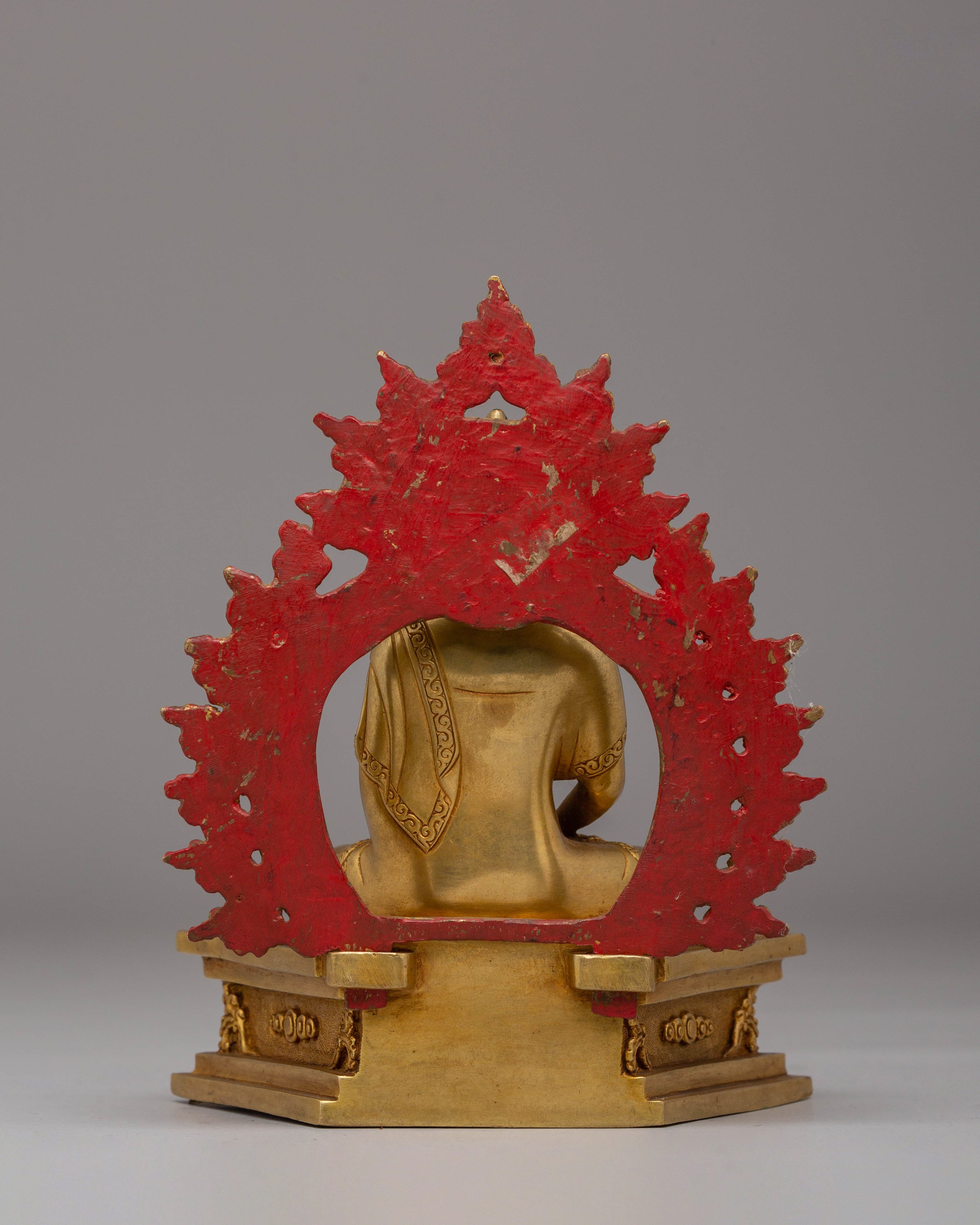 Buddha Amitabha Sacred Statue | Gold Plated Copper for Wisdom and Compassion