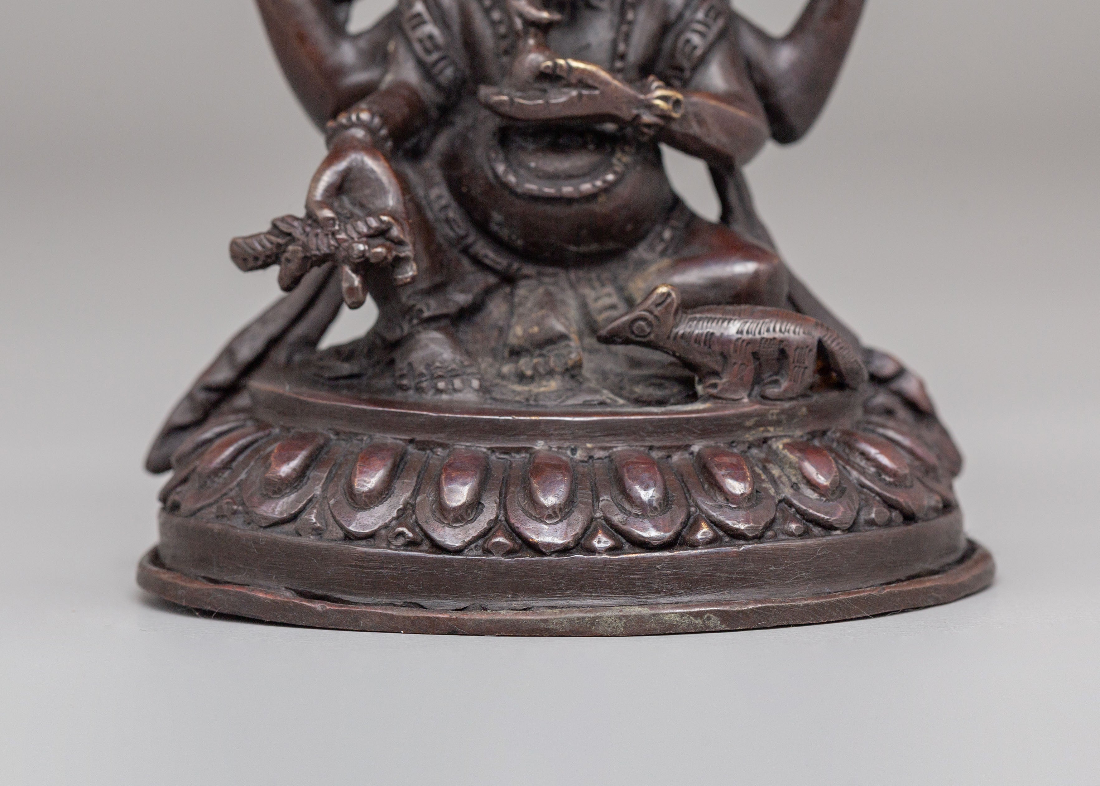 Spiritual Ganesh Deity Statue | Oxidized Copper Ganesha Idol for Meditation