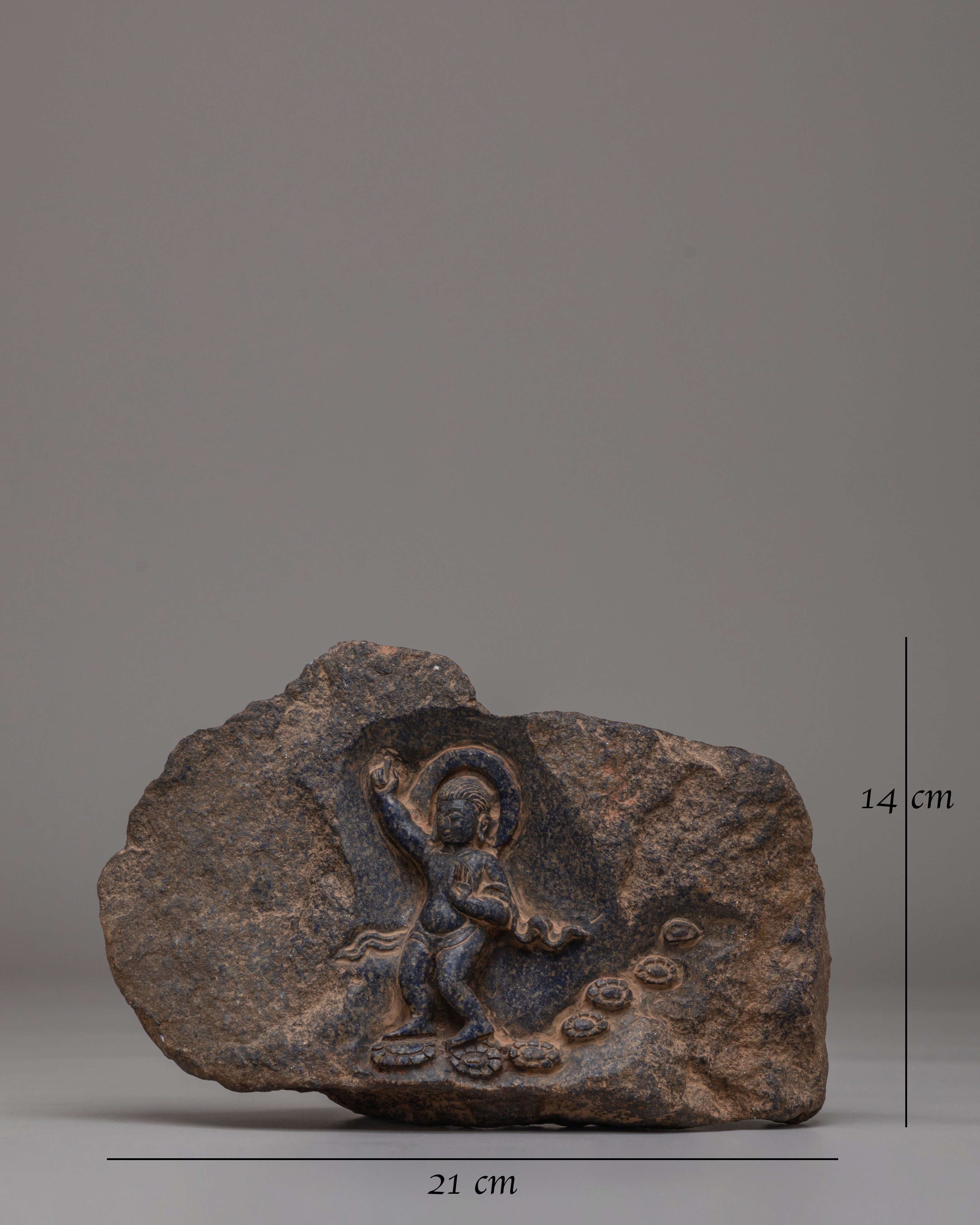 Handmade Siddhartha Gautama Statue | Lapis Lazuli Buddhist Artwork