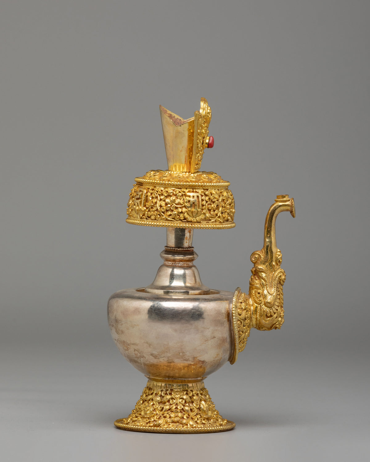 Spiritual Handcrafted Ritual Bhumba Set | Gold and Silver Plated Bhumba