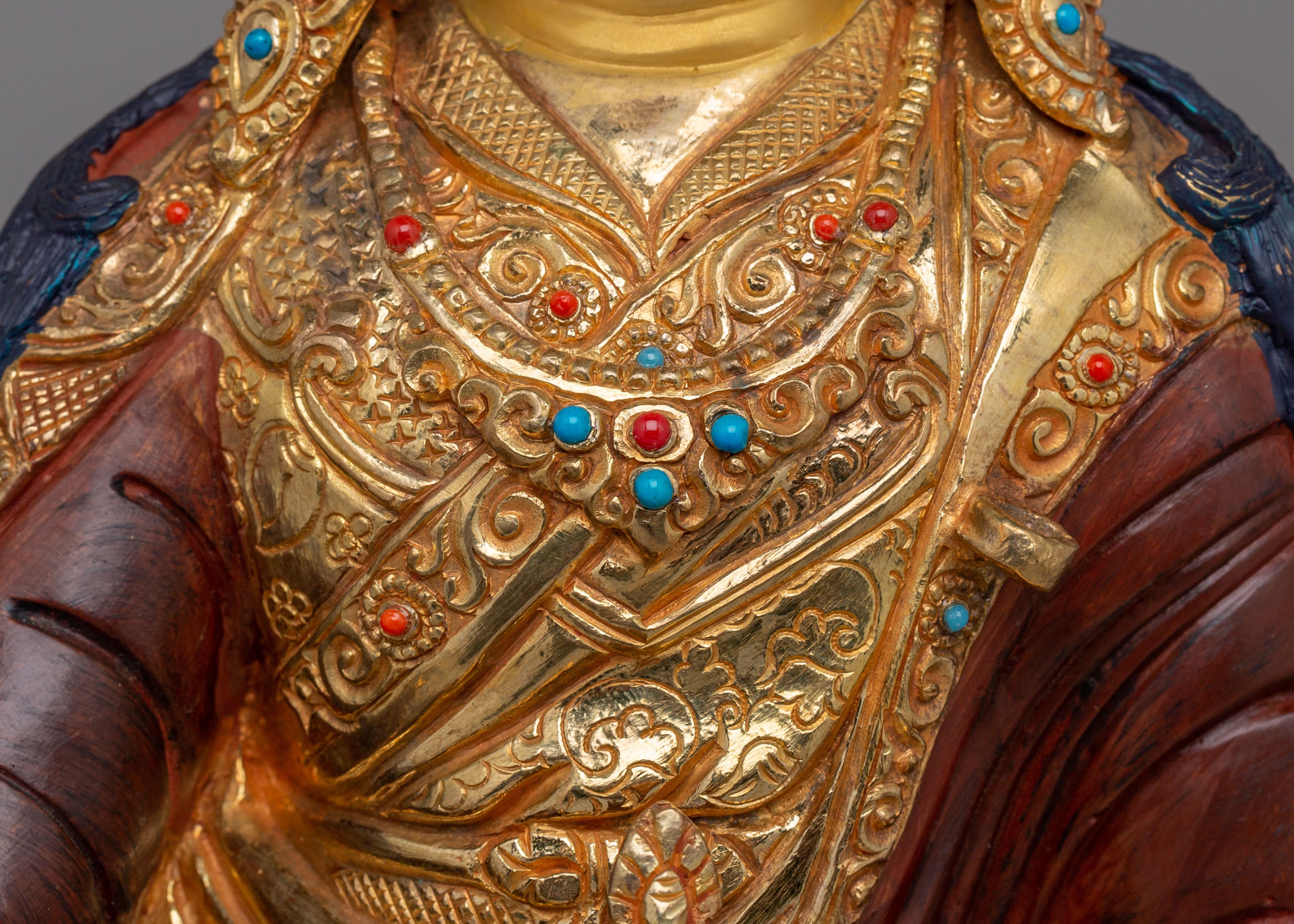 Traditional Guru Padmasambhava Statue | A Sacred Tibetan Masterpiece