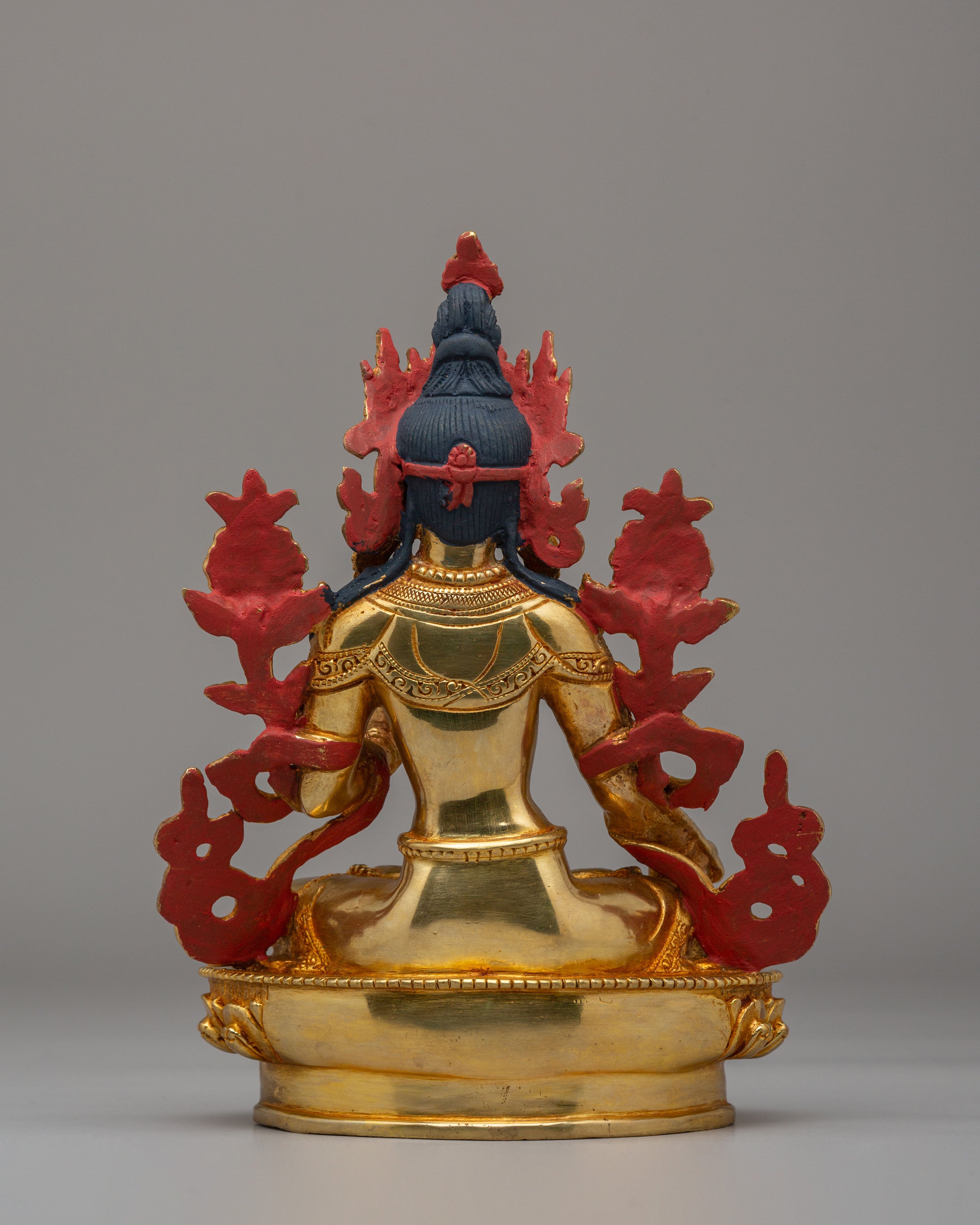 Tibetan Buddhist White Tara Statue |  24K Gold Plated Sita Tara Sculpture