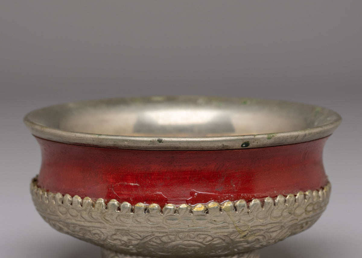 Handmade Tibetan Ritual Bowl | Offering Bowl for Puja & Meditation