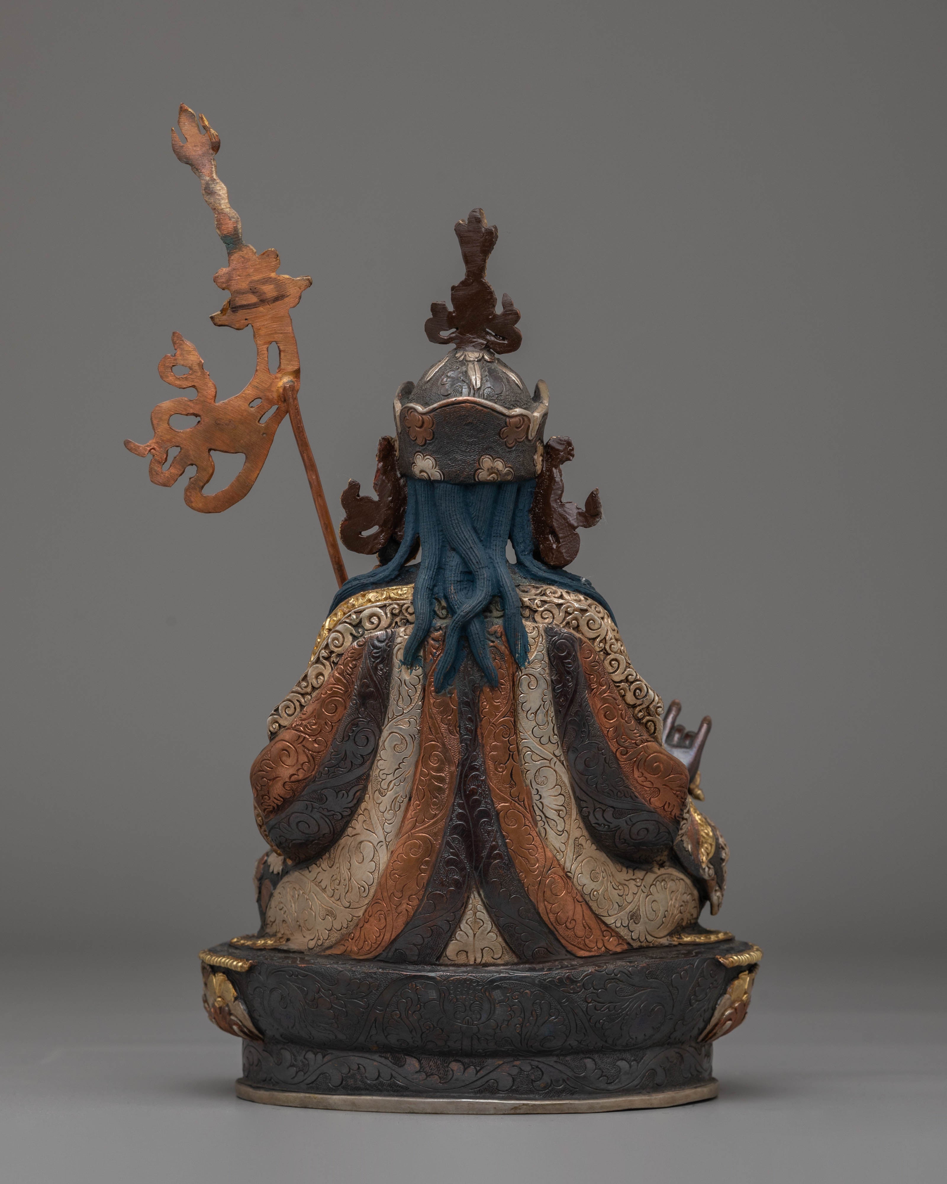 Guru Rinpoche Copper Handmade Sculpture | Tibetan Guru Rinpoche Statue
