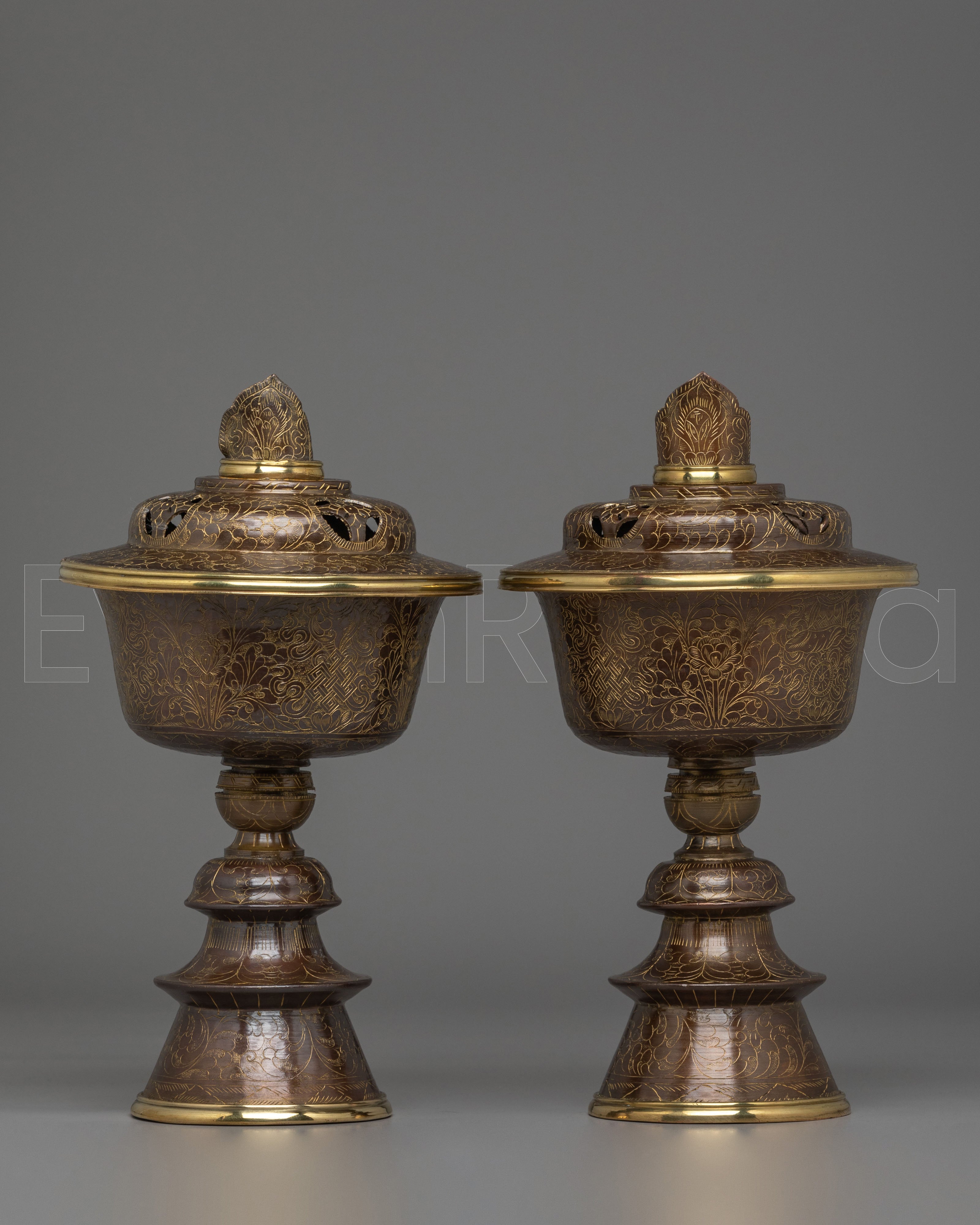 Traditional Butter Lamp Set for Offerings