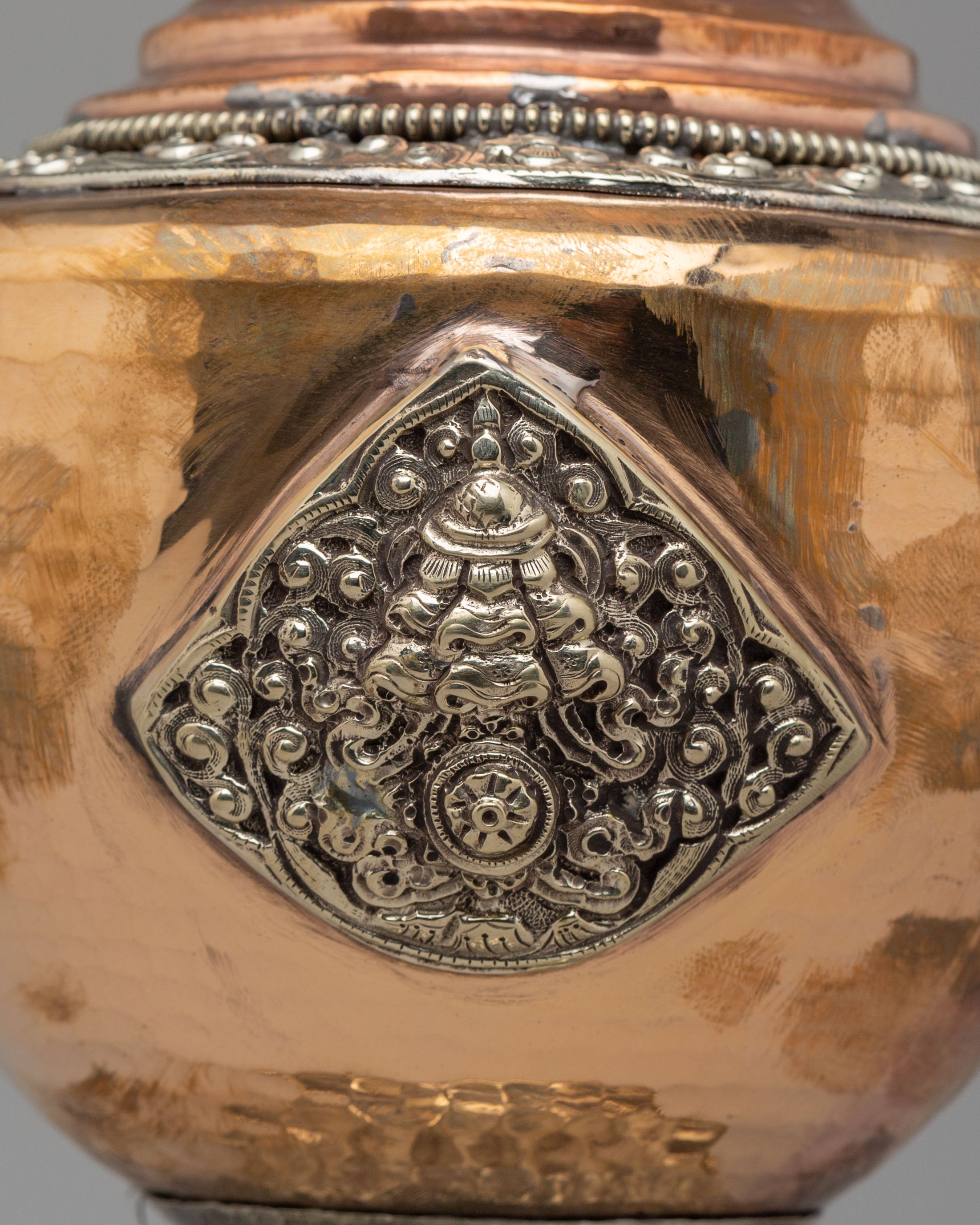 Sacred Flower Vase | Copper Floral Vessel for Altar & Meditation