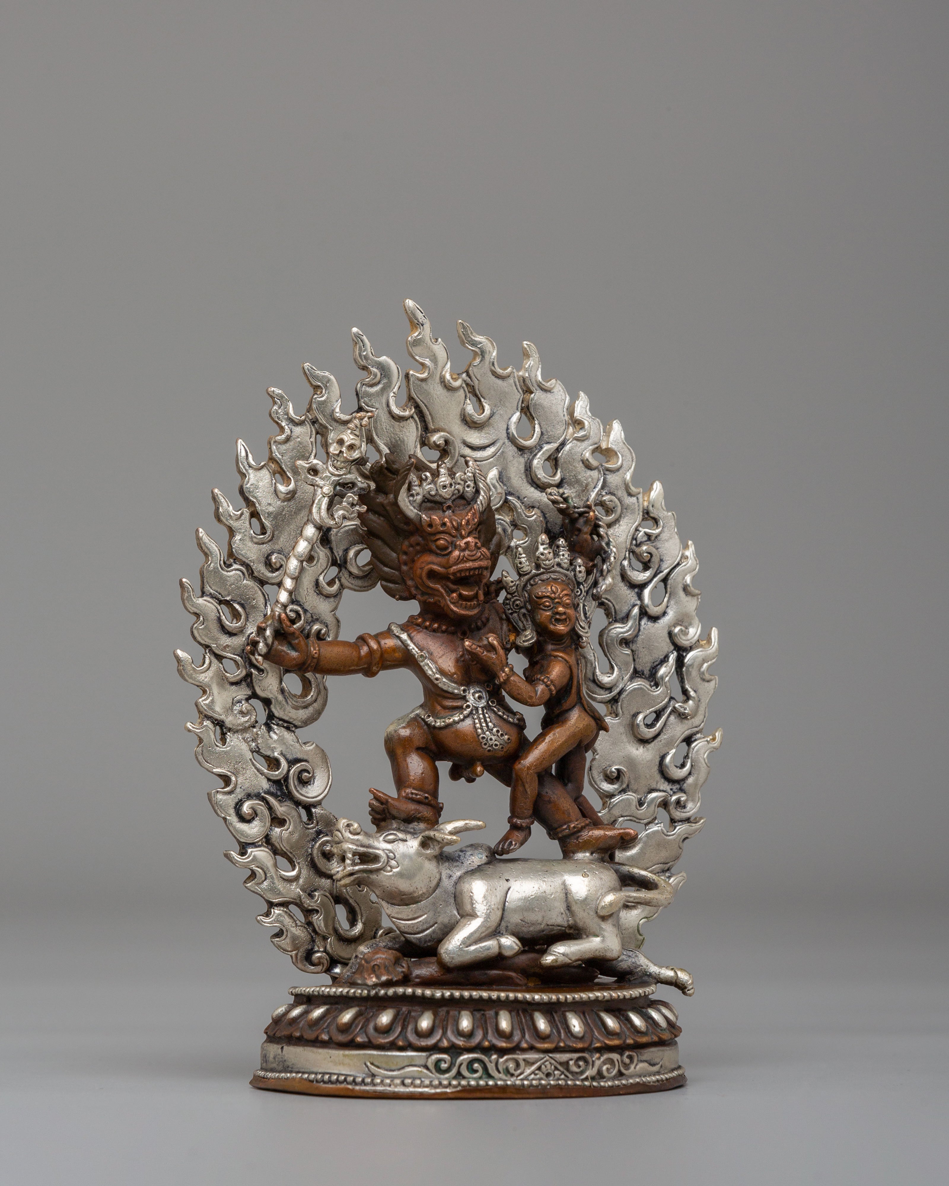 Machine Made Yama Dharmaraja Deity Statue | Guardian of Dharma and Protector of the Law