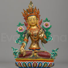 Handmade White Tara Statue for Healing