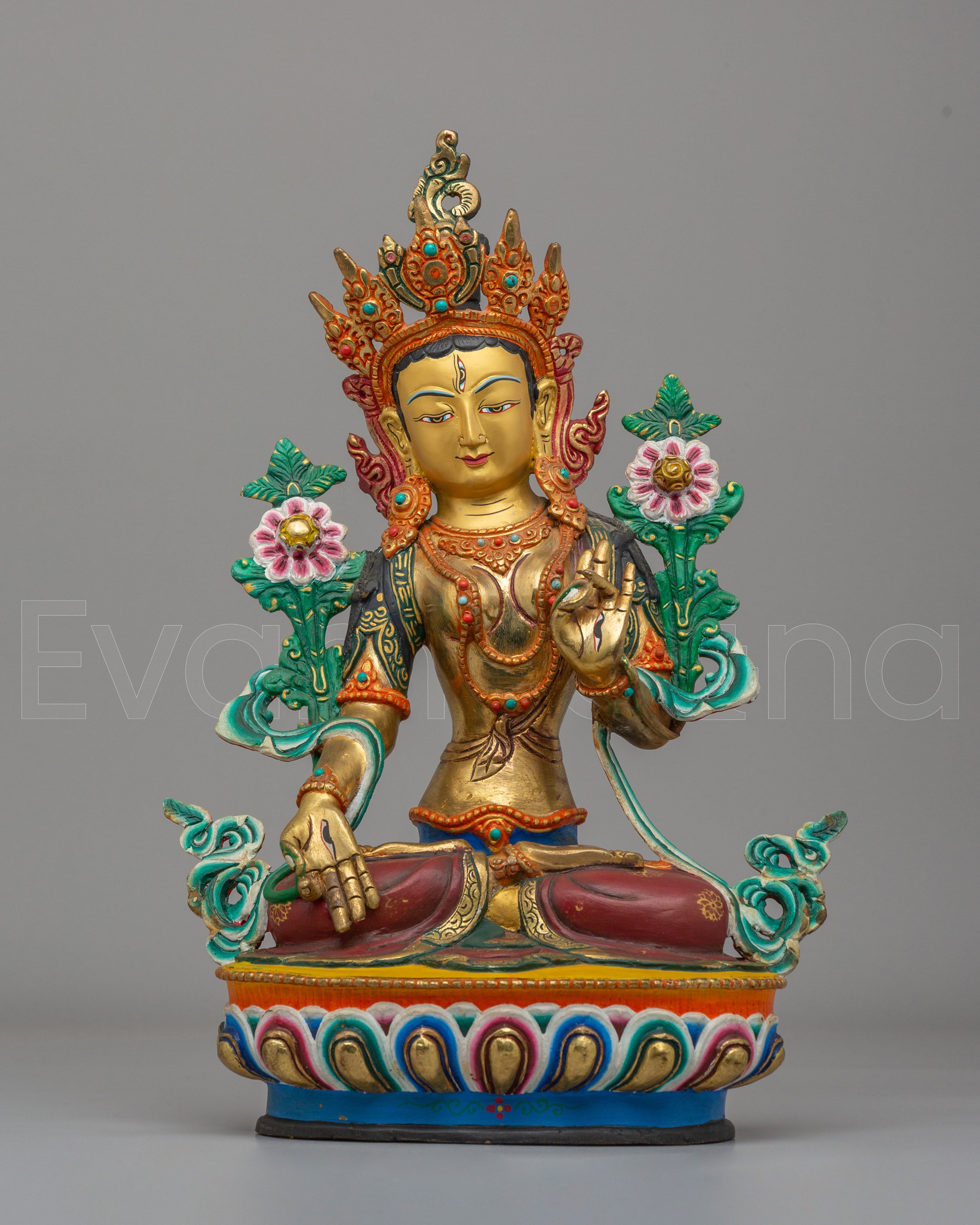 Handmade White Tara Statue for Healing