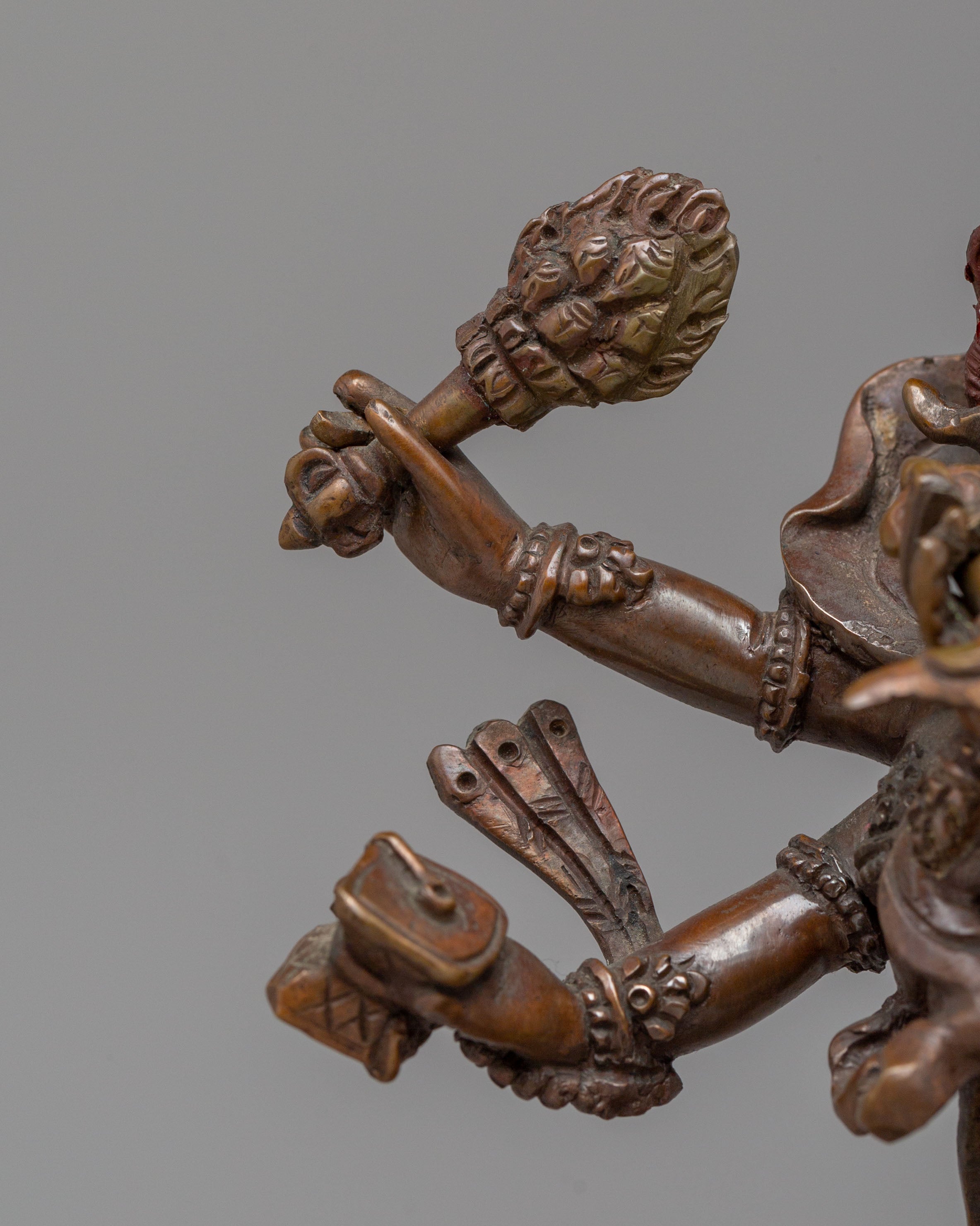 Traditional White Mahakala Statue | Himalayan Handmade Art