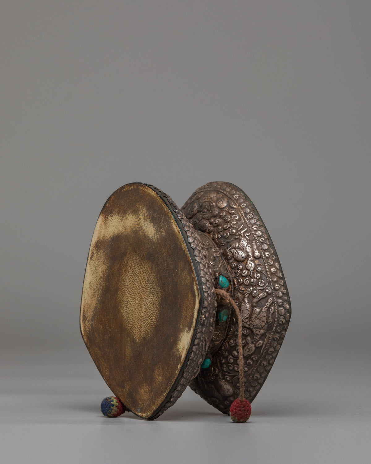 Handcrafted Buddhist Damaru for Ceremonies | Spiritual Instrument
