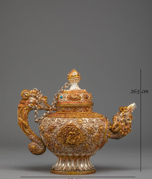 Handcrafted Buddhist Ritual Teapot | Himalayan Sacred Vessel