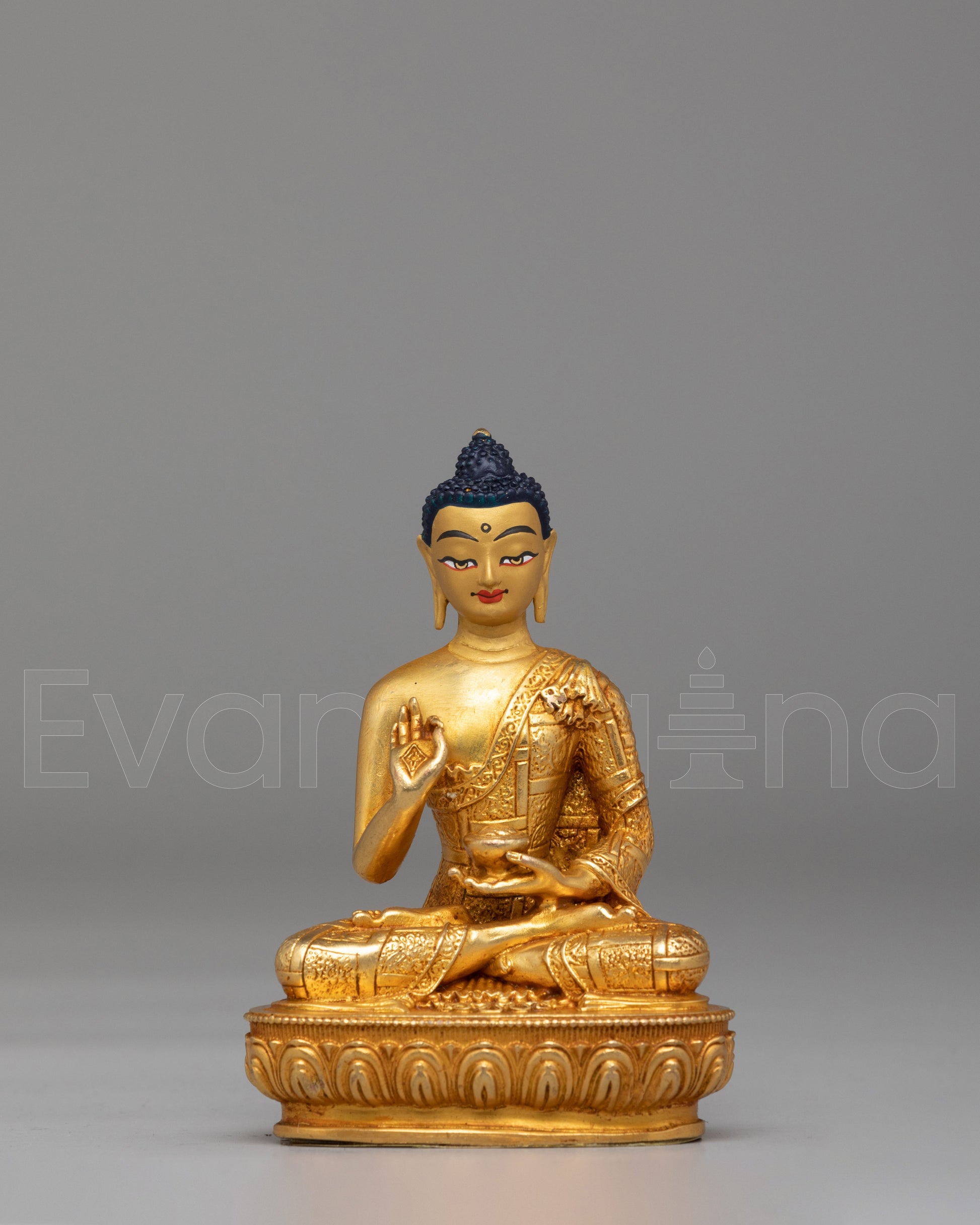 Handcrafted Tibetan Amogasiddhi Buddha Statue
