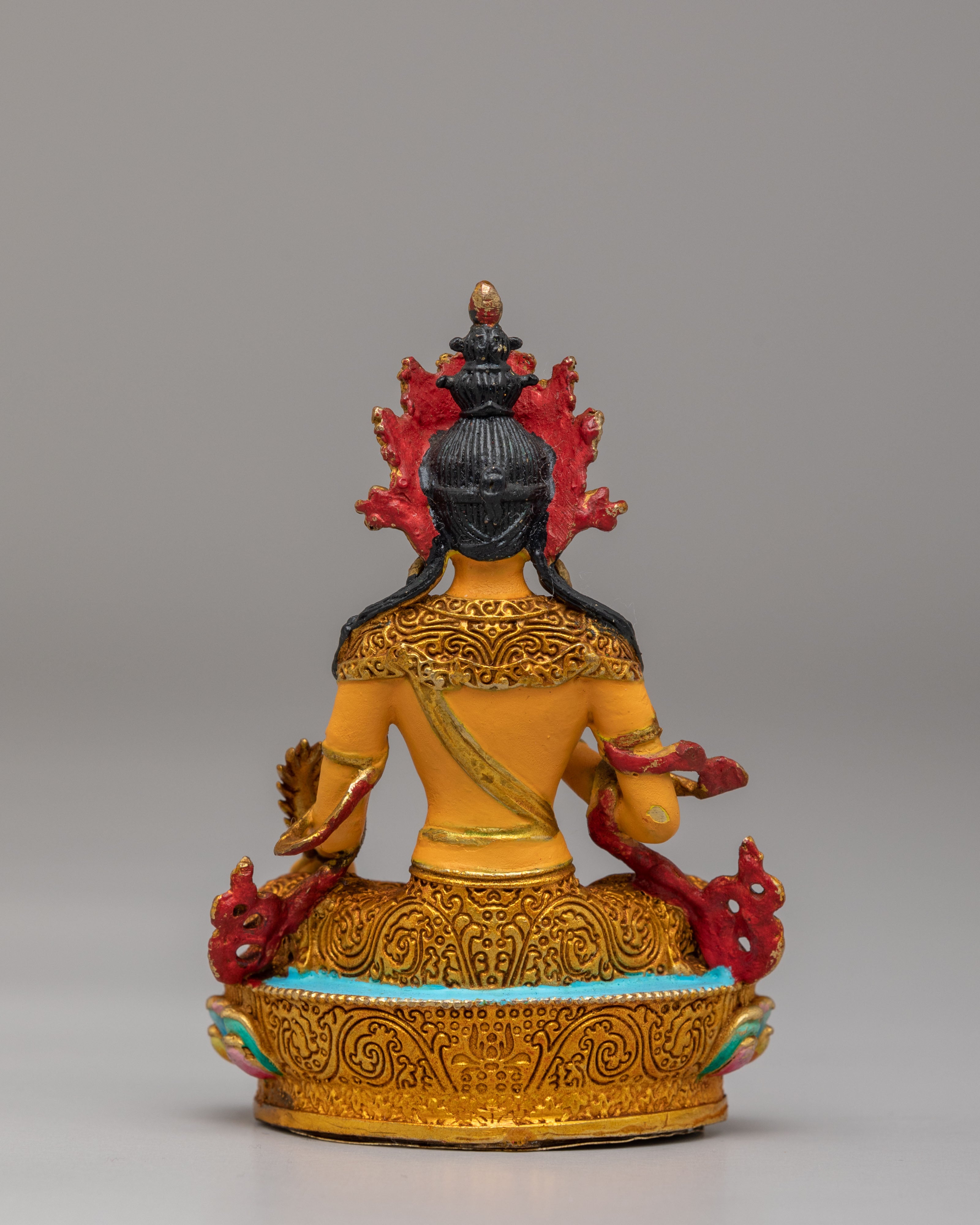 Spiritual Kshitigarbha Shrine Statue | 24K Gold Plated Bodhisattva Decor