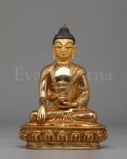 24K Gold Shakyamuni Buddha Statue 