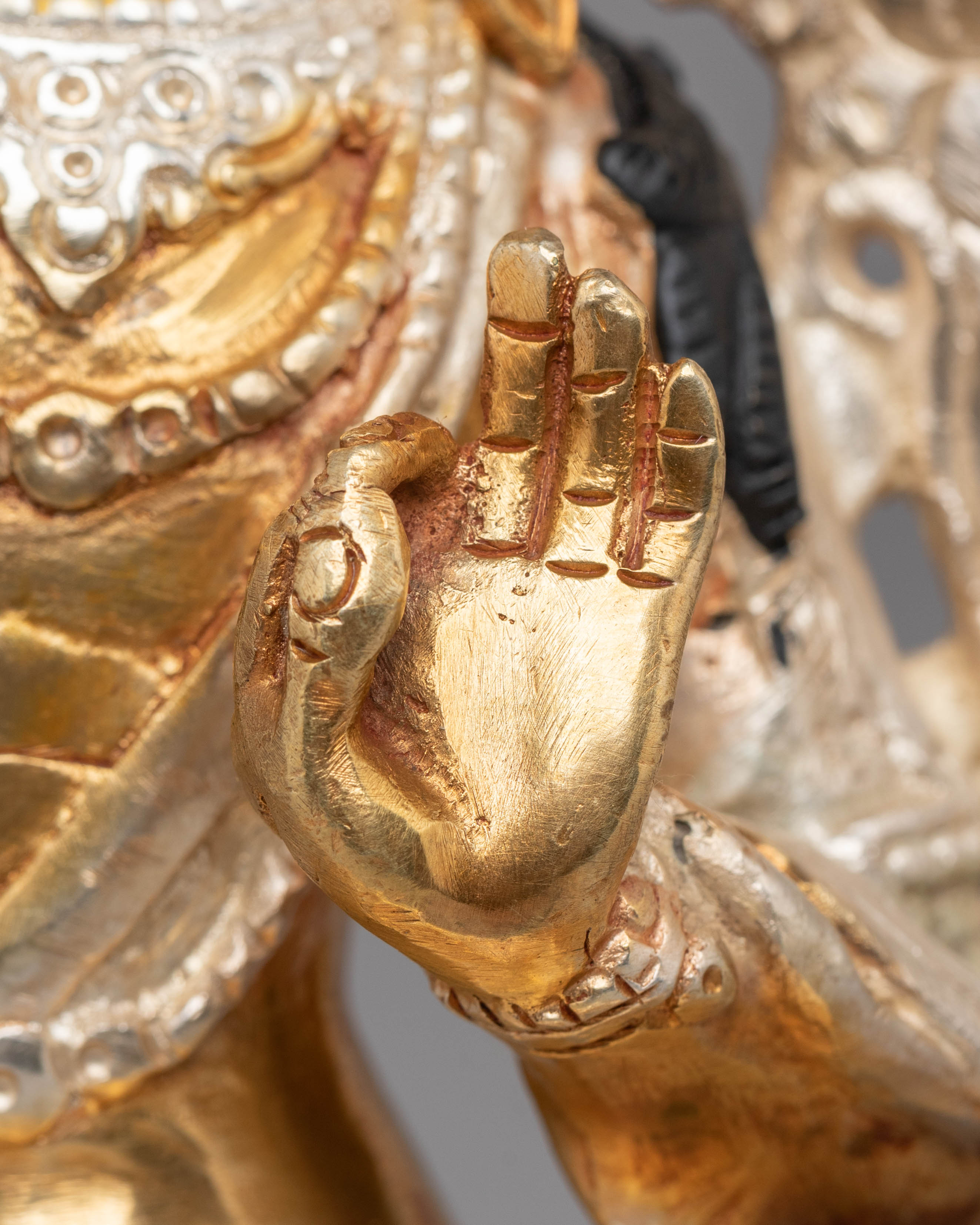 Statue of Manjushri Bodhisattva | Gold Plated Copper for Wisdom and Enlightenment