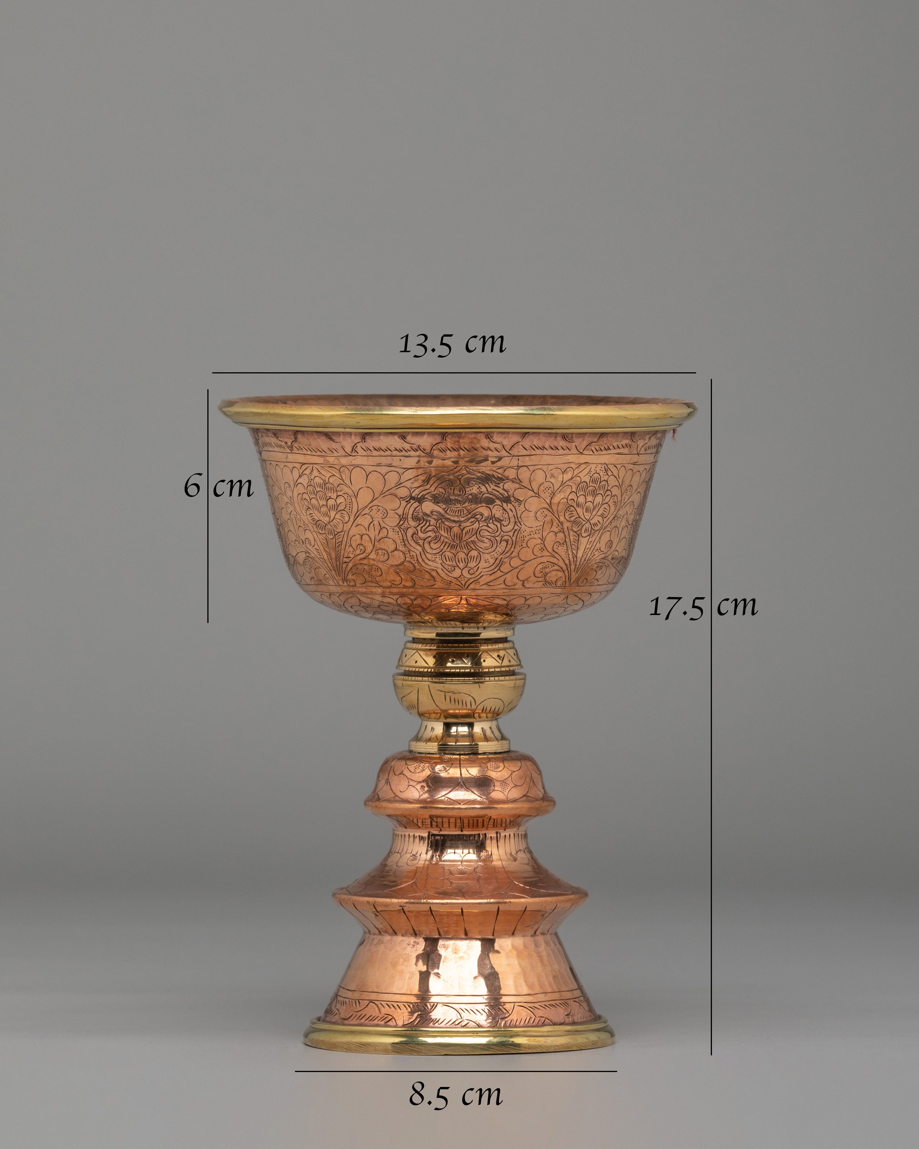 Sacred Ritual Butter Lamp | Handcrafted Tibetan Offering Bowl