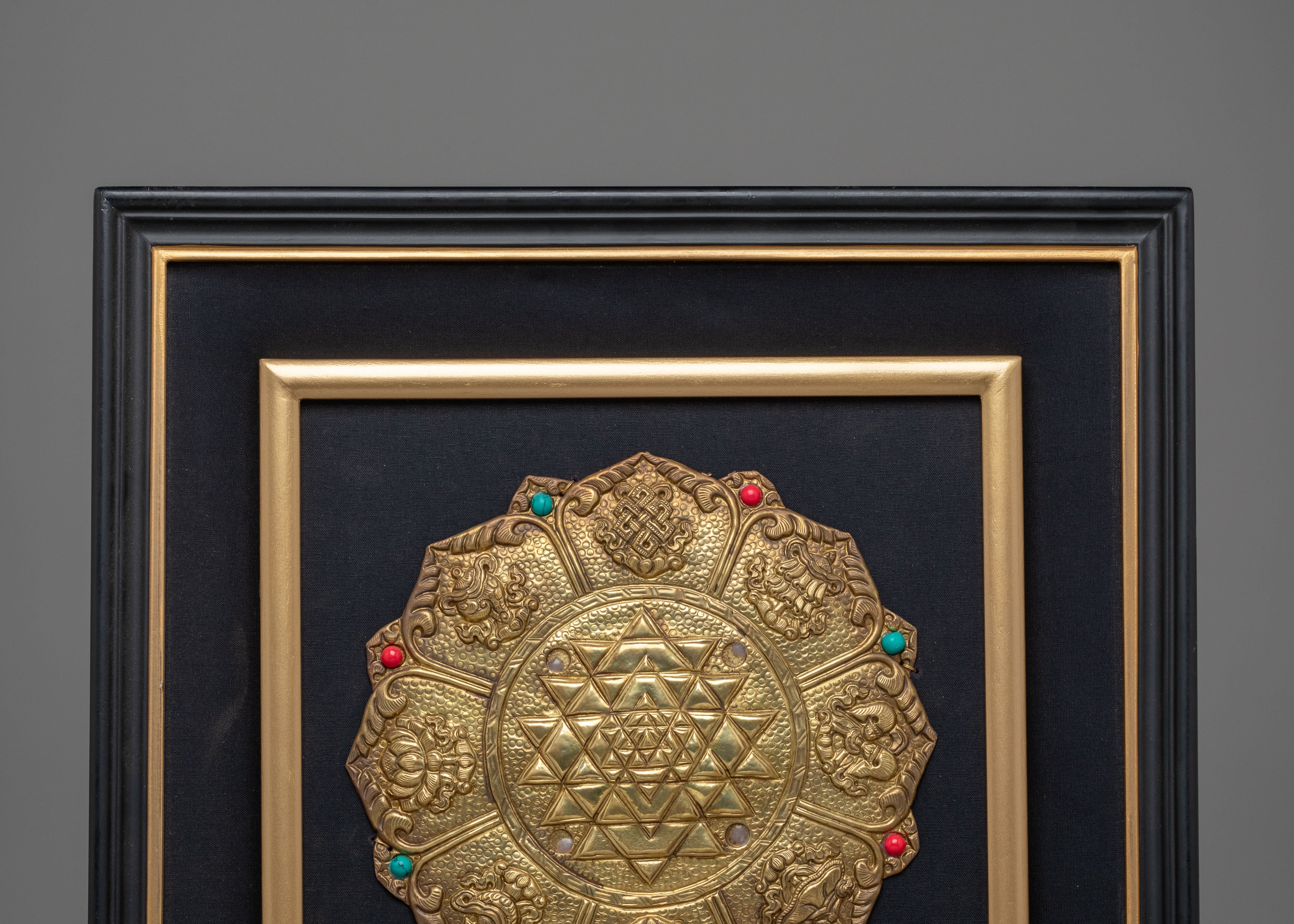 Handcrafted Sri Yantra Wall Art | Brass Sacred Yantra Decor