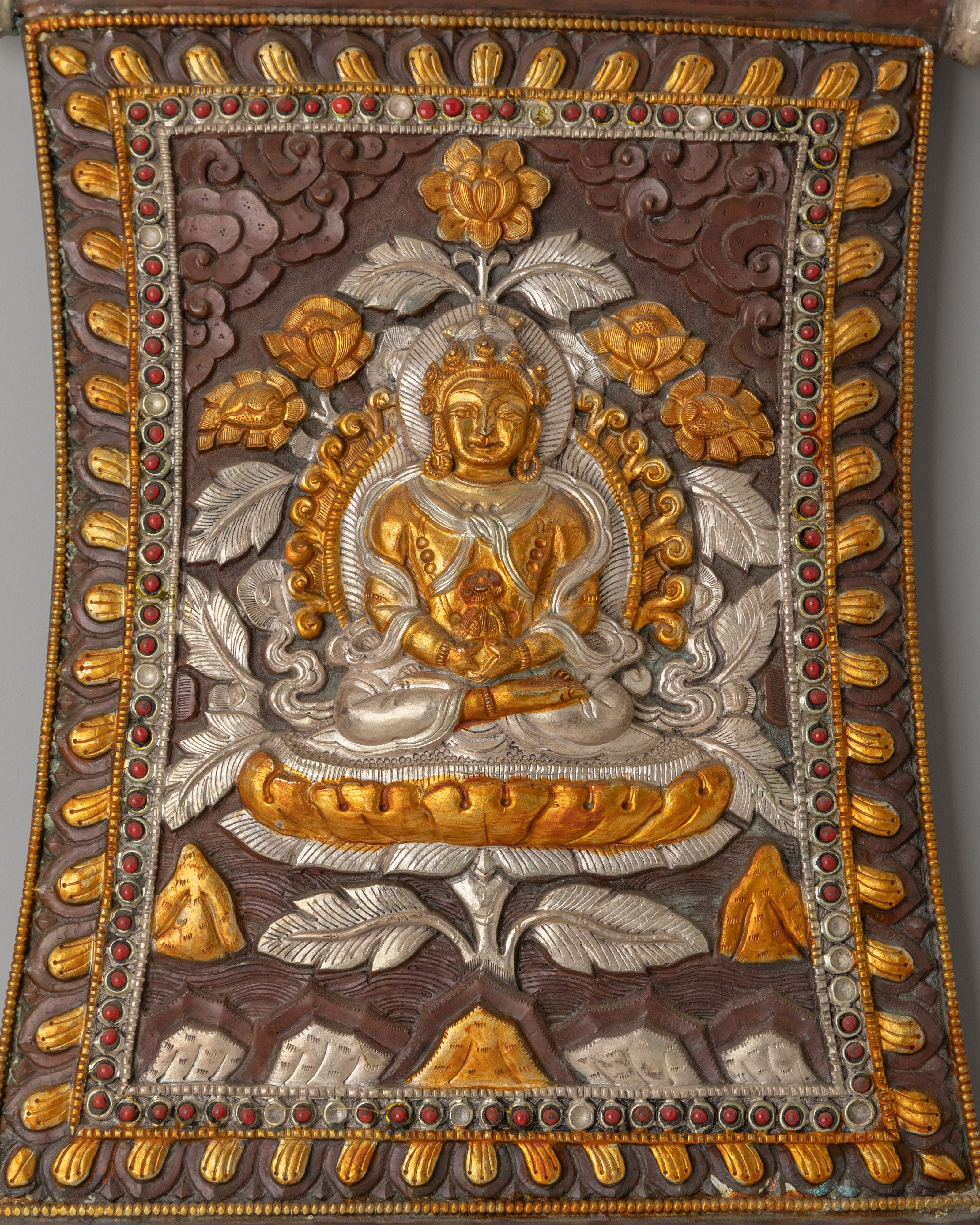 Amitayus Buddha Metal Thangka | Symbolizing Immortality