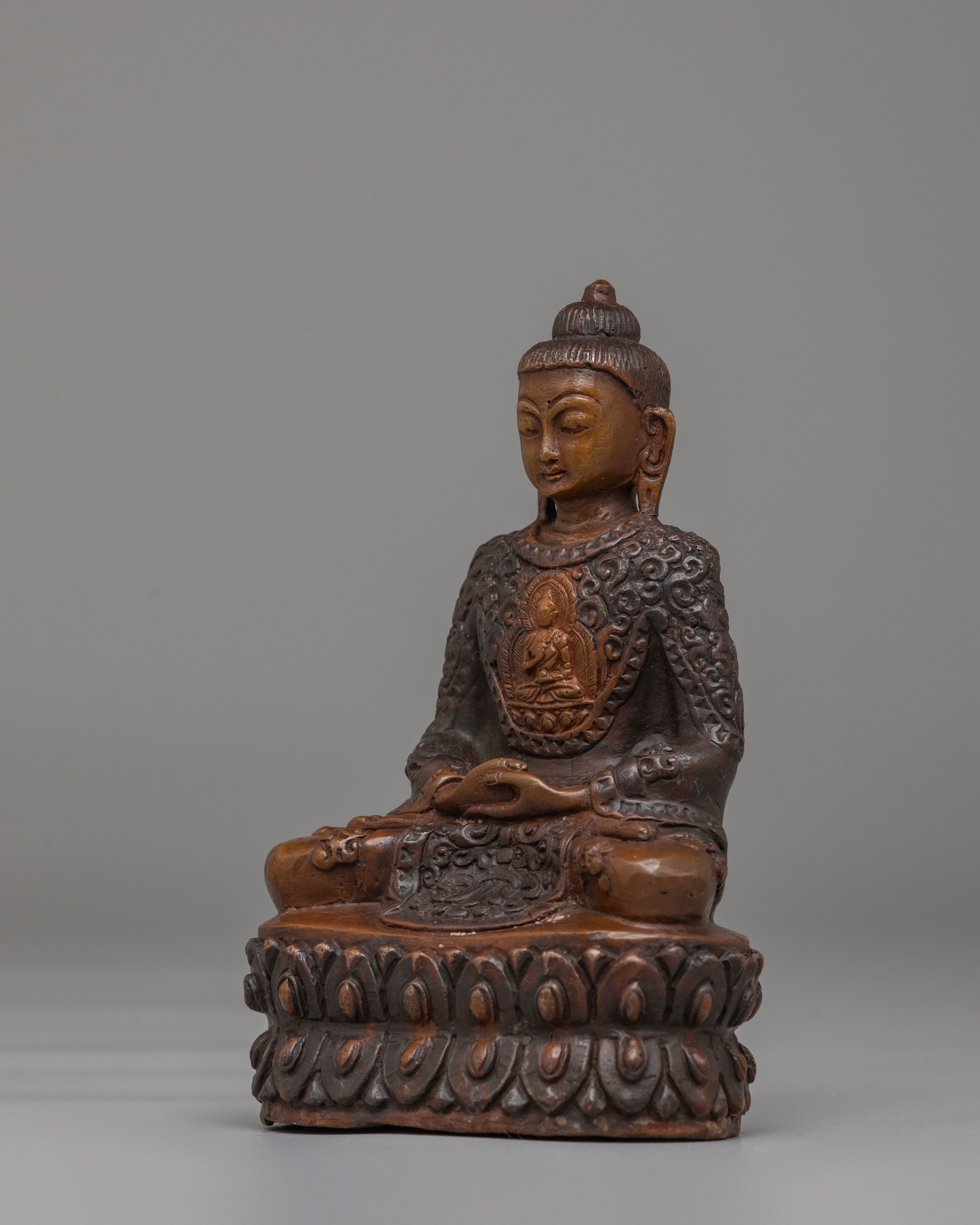Oxidized Amitabha Buddha Statue | Himalayan Handcrafted Artwork