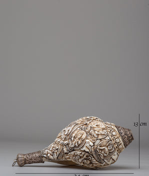 Sacred Ritual Conch Shell | Handcrafted Conch Shell & Silver Sculpture