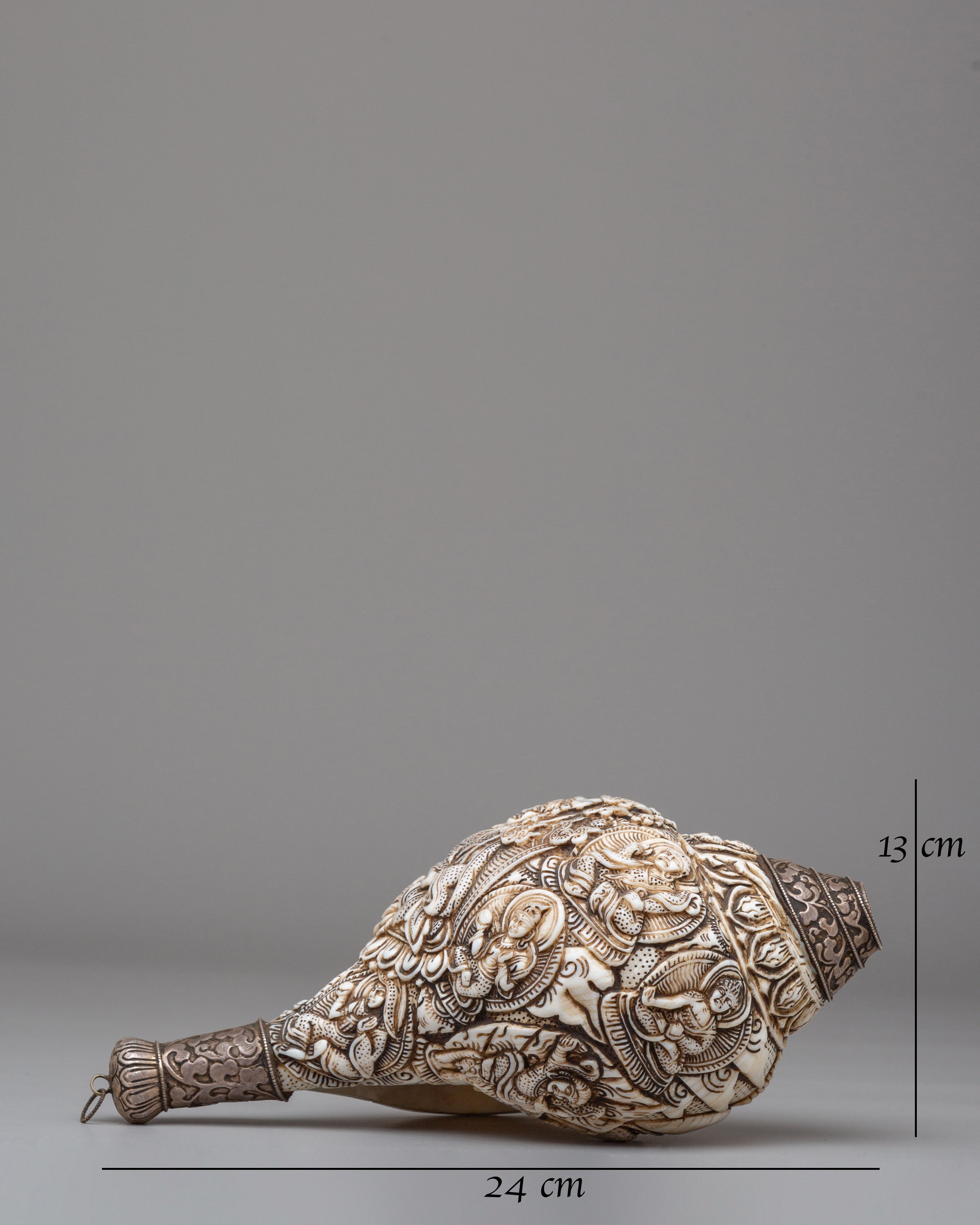 Sacred Ritual Conch Shell | Handcrafted Conch Shell & Silver Sculpture