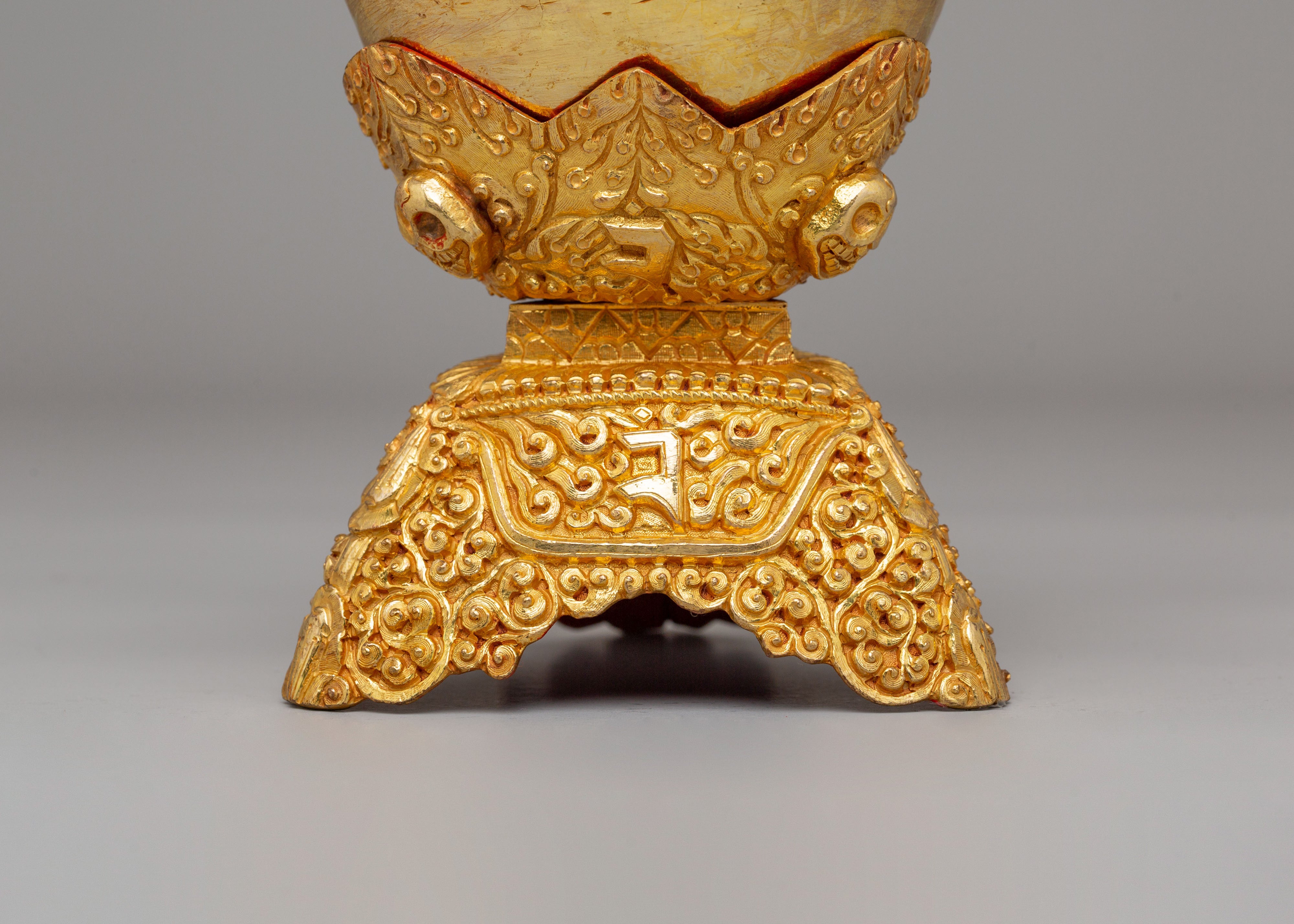 Kapala Buddhist Ritual Cup | Sacred Kapala for Meditation & Offerings