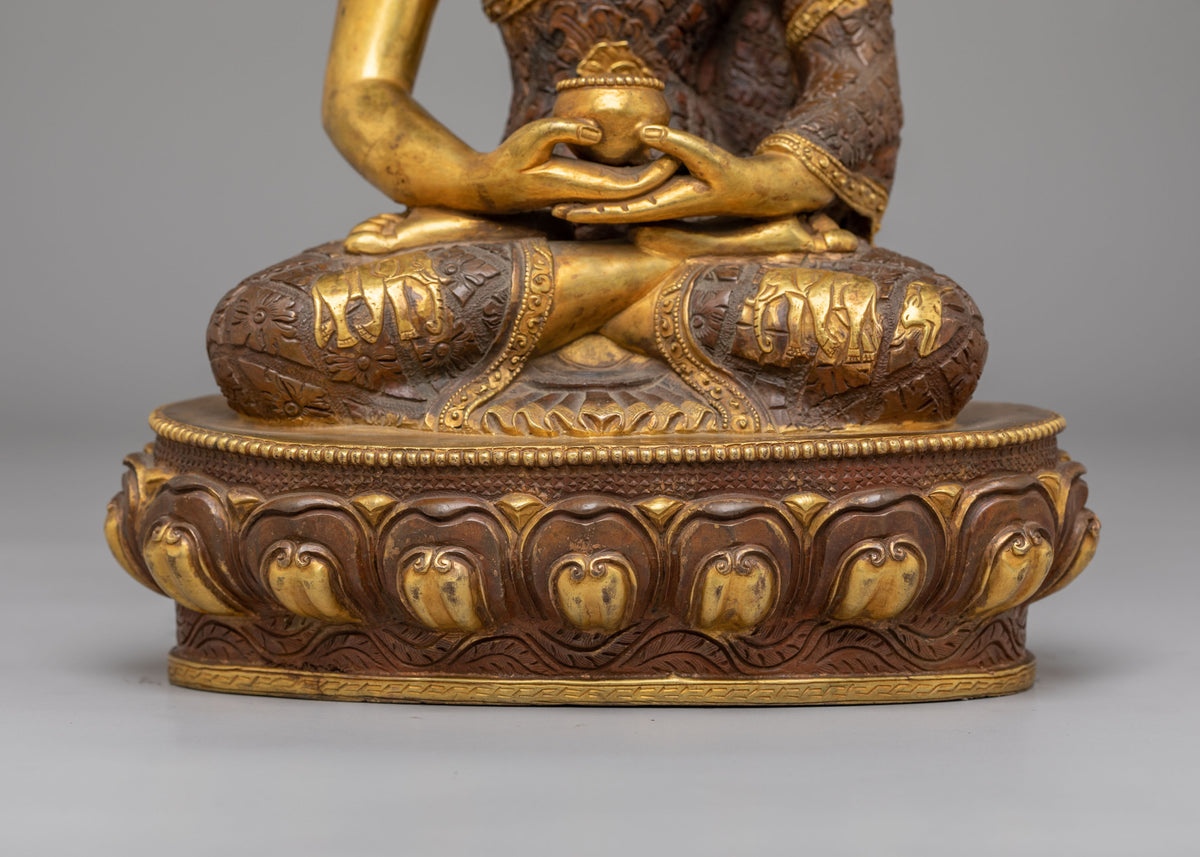 Handcrafted Amitabha Buddha Sculpture | Tibetan Deity Artwork