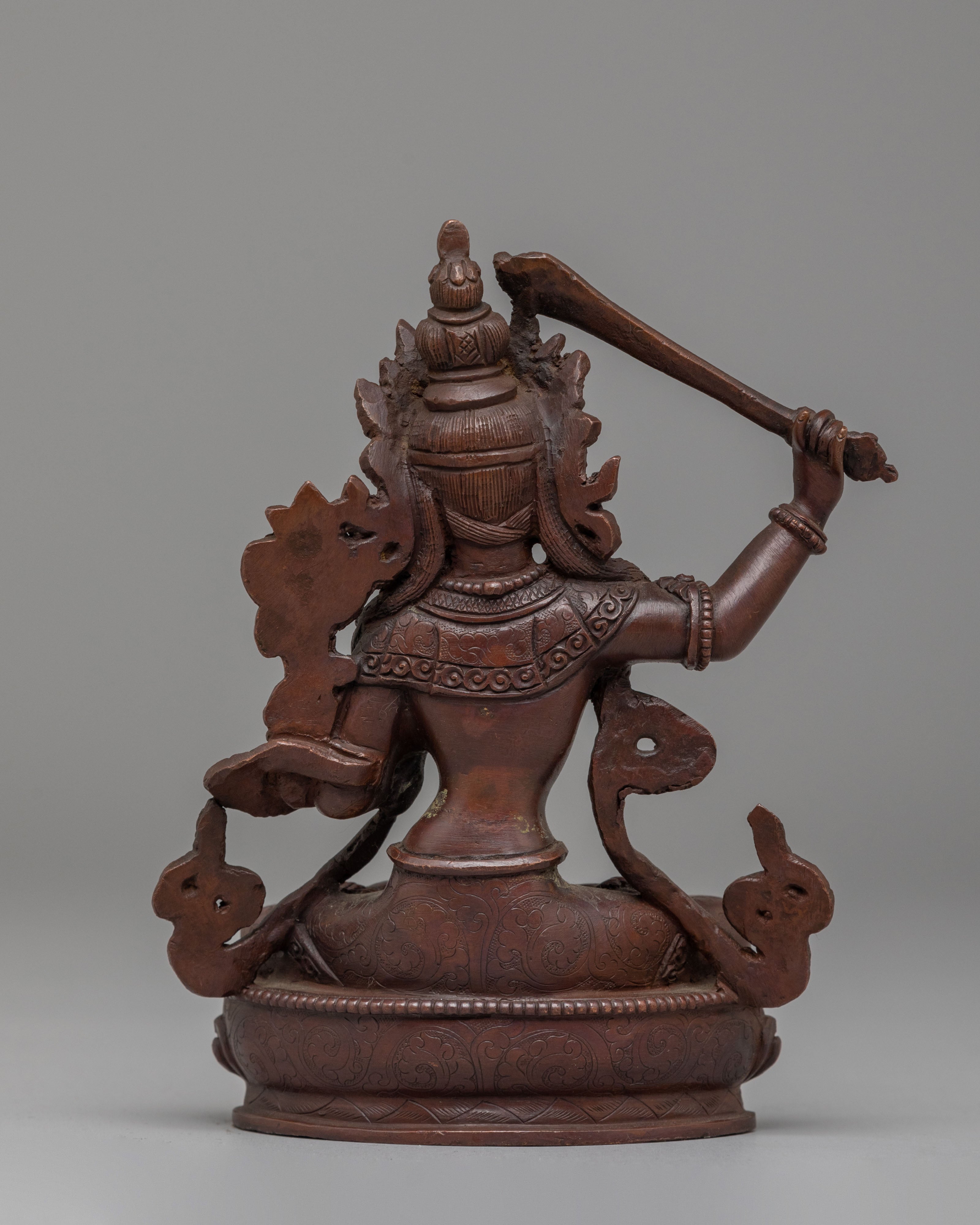 Himalayan Manjushri Wisdom Deity Statue | Tibetan Sculpture for Altar