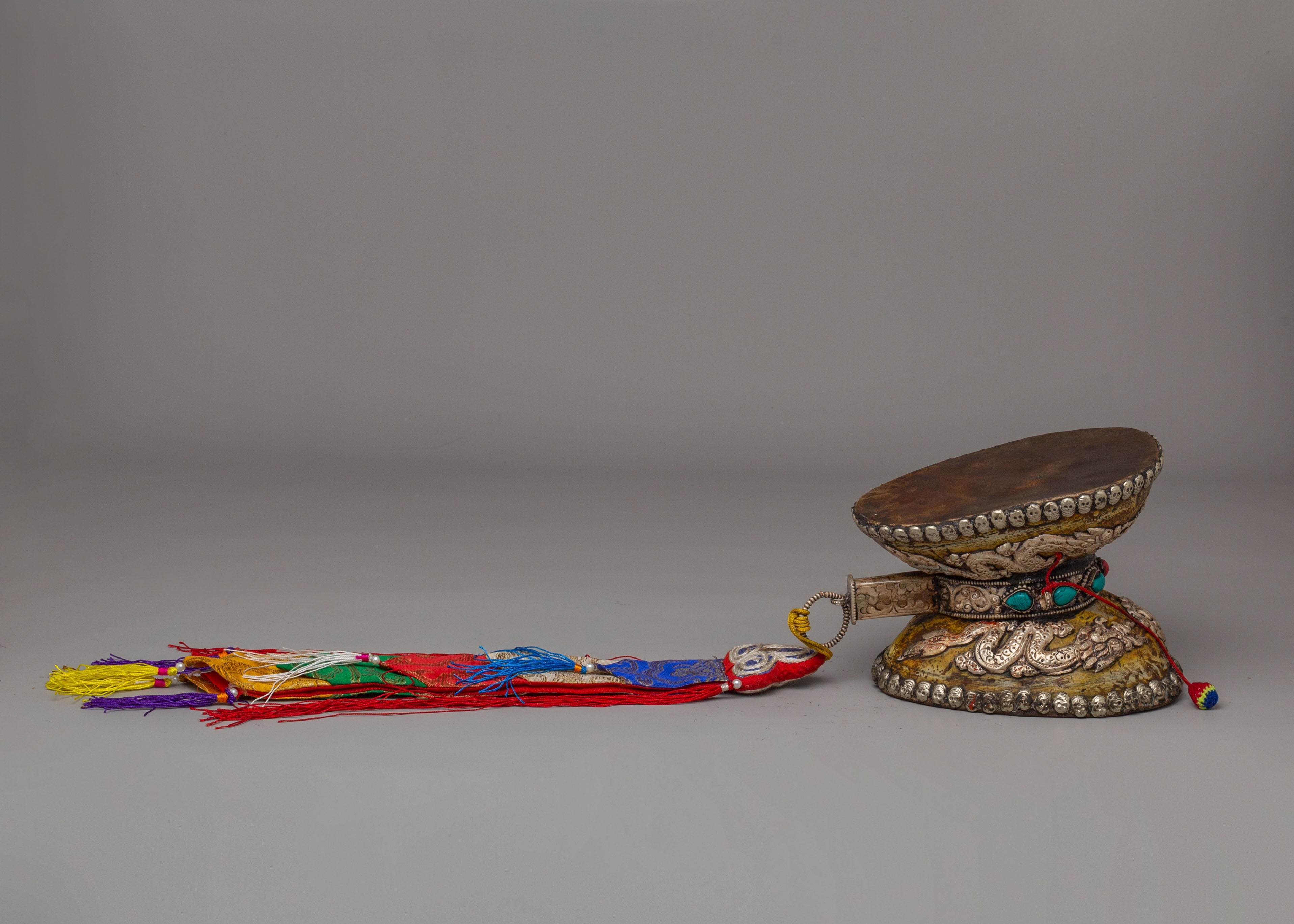 Buddhist Ceremonial Damaru | Handcrafted Ritual Drum