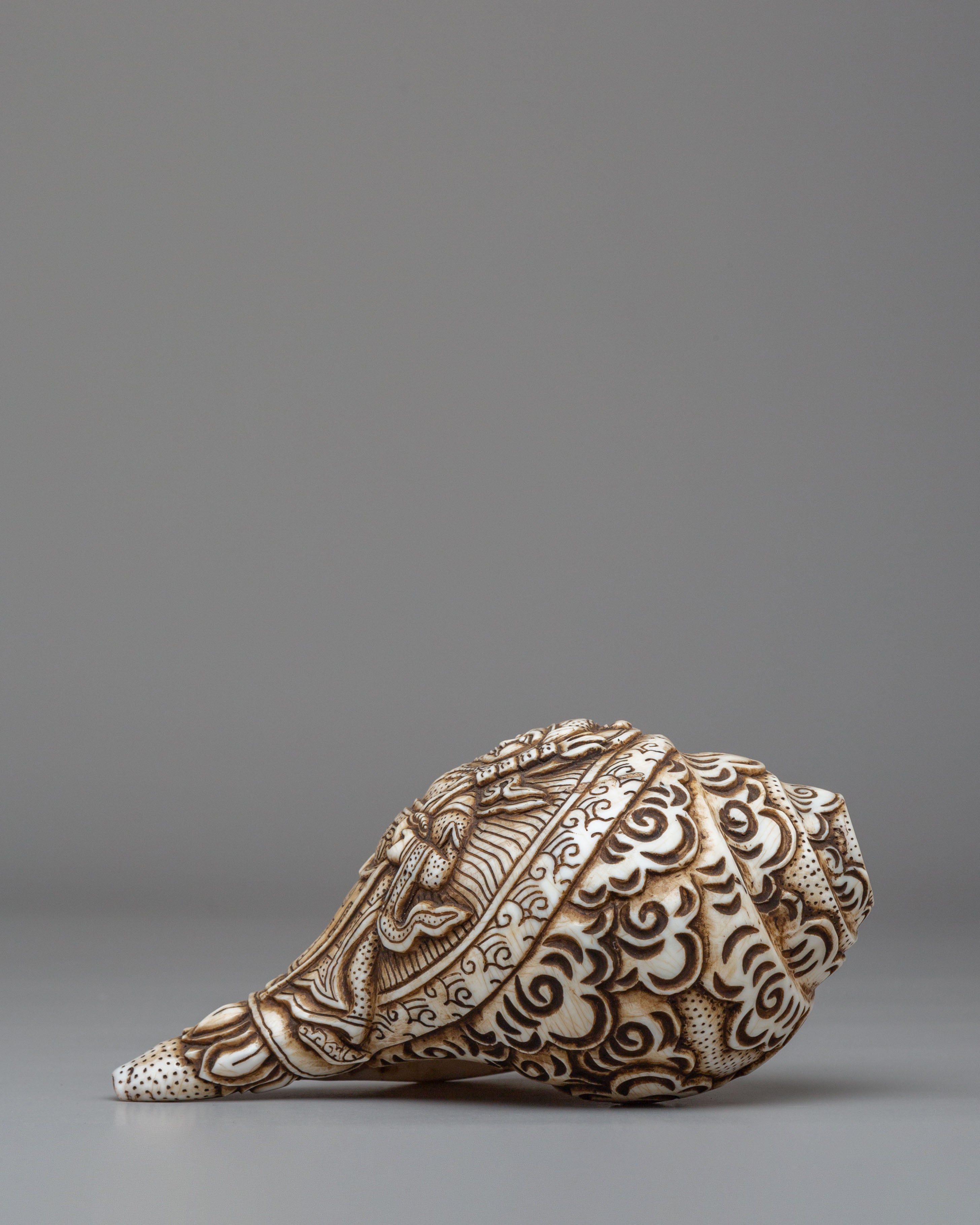 Traditional Handmade Conch Shell | Sacred Buddhist Ritual Symbol