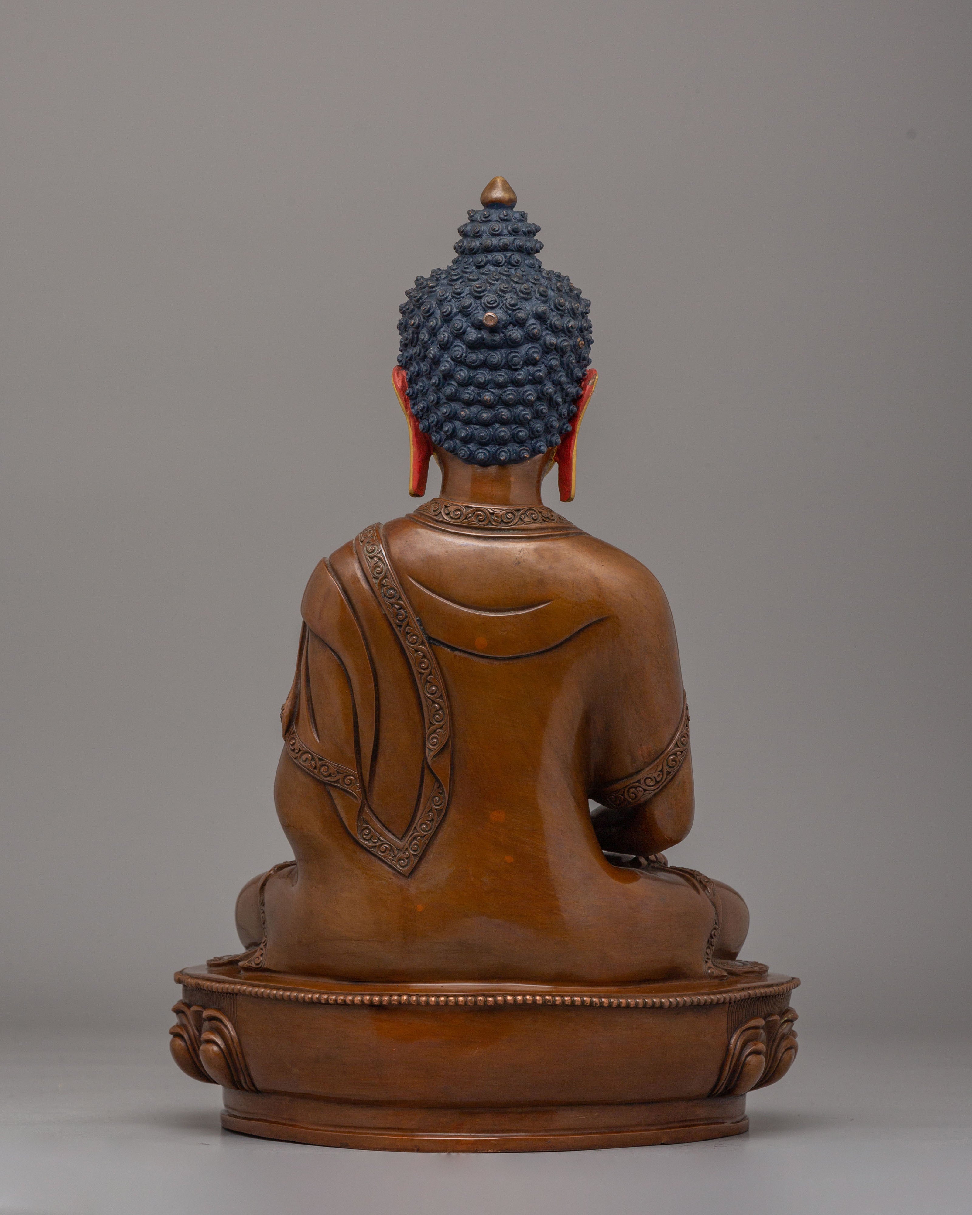 Tibetan Amitabha Sculpture for Wisdom | Handmade Buddha Statue for Meditation