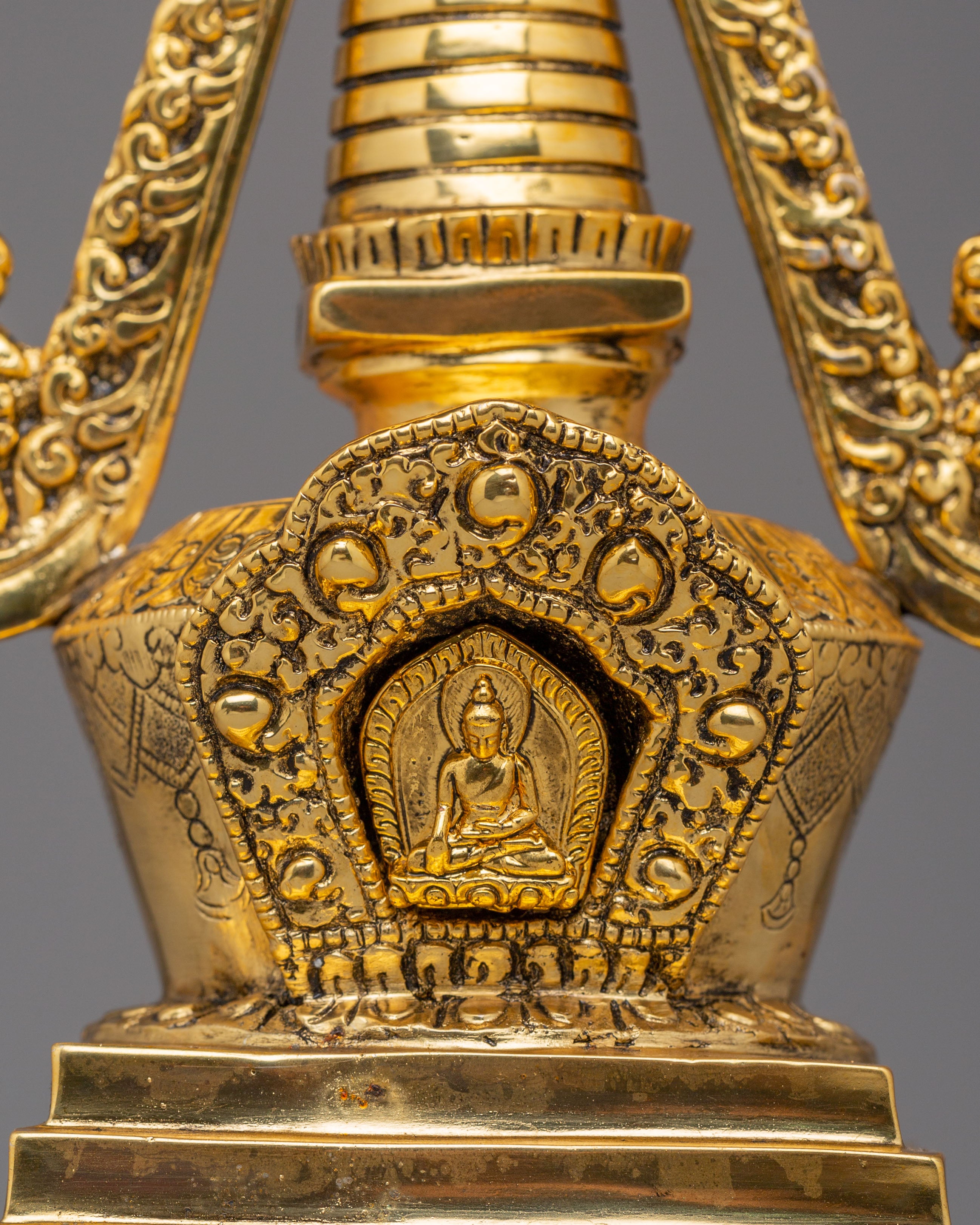 Spiritual Enlightenment Stupa | Handmade Sacred Buddhist Shrine Decor