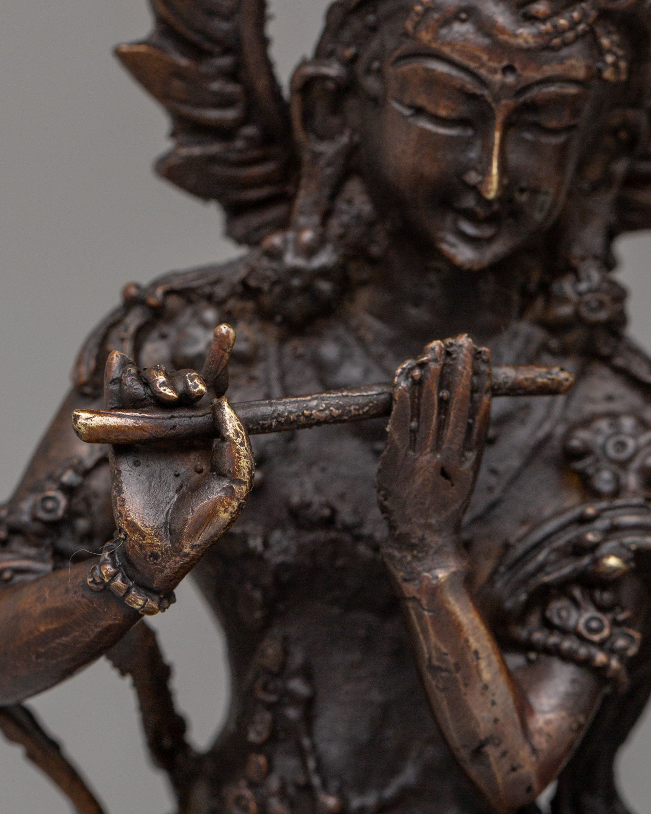 Traditional Sacred Radha Krishna Statue | Hindu Deity Figurine