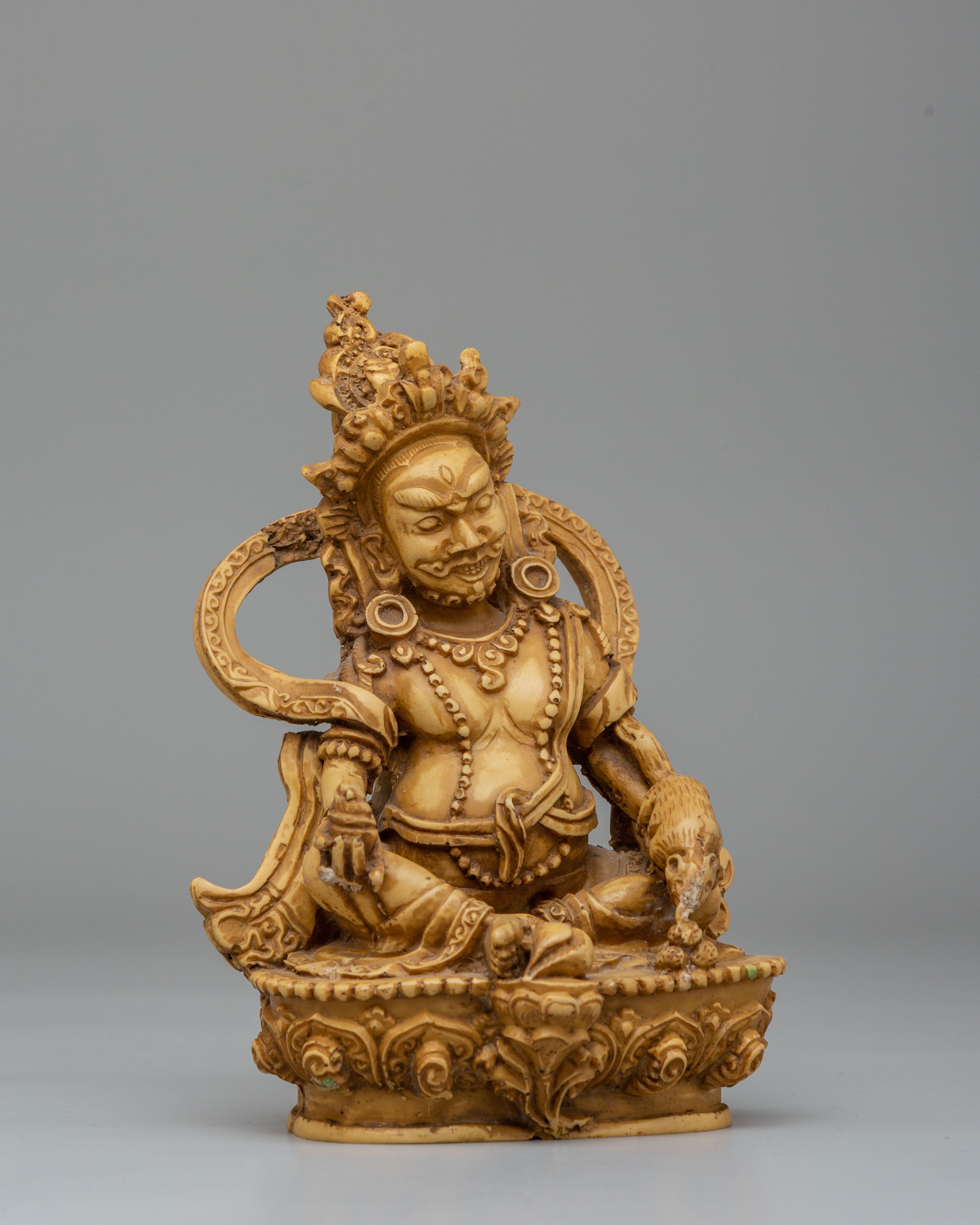 Wealth Dzambhala Deity Statue | Buddhist Prosperity & Abundance Sculpture
