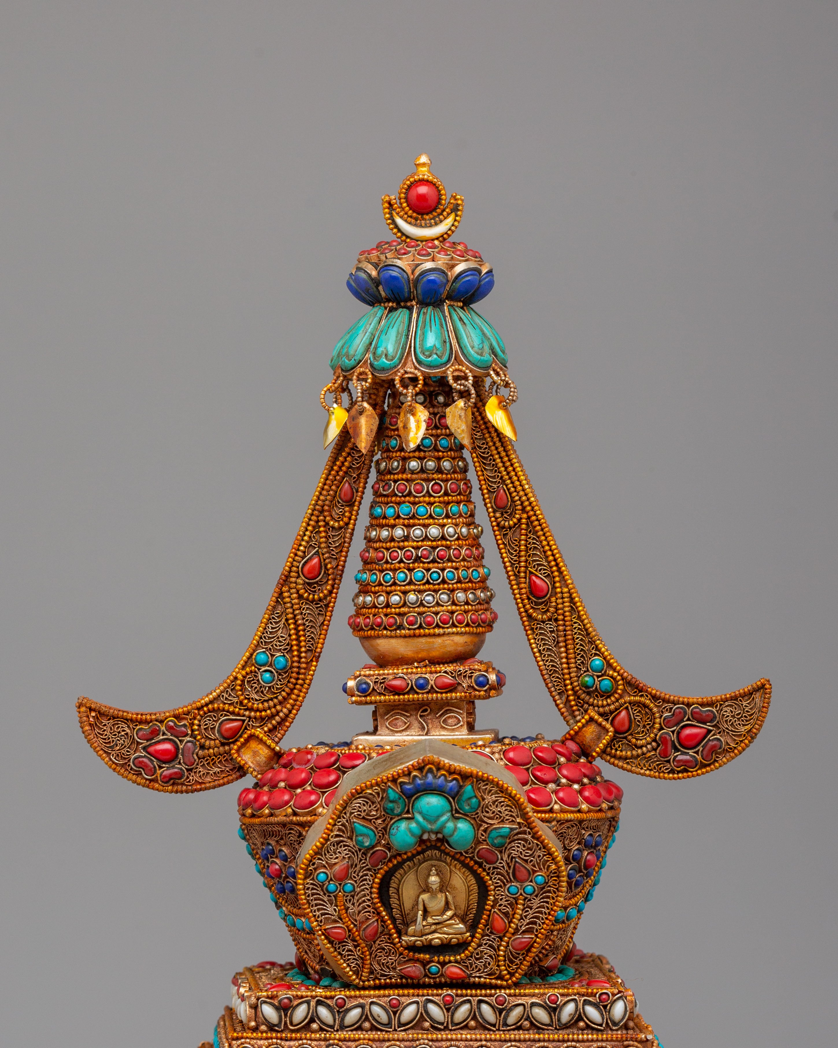 Ceremonial Buddhist Enlightenment Stupa | Sacred Stupa for Rituals & Meditation