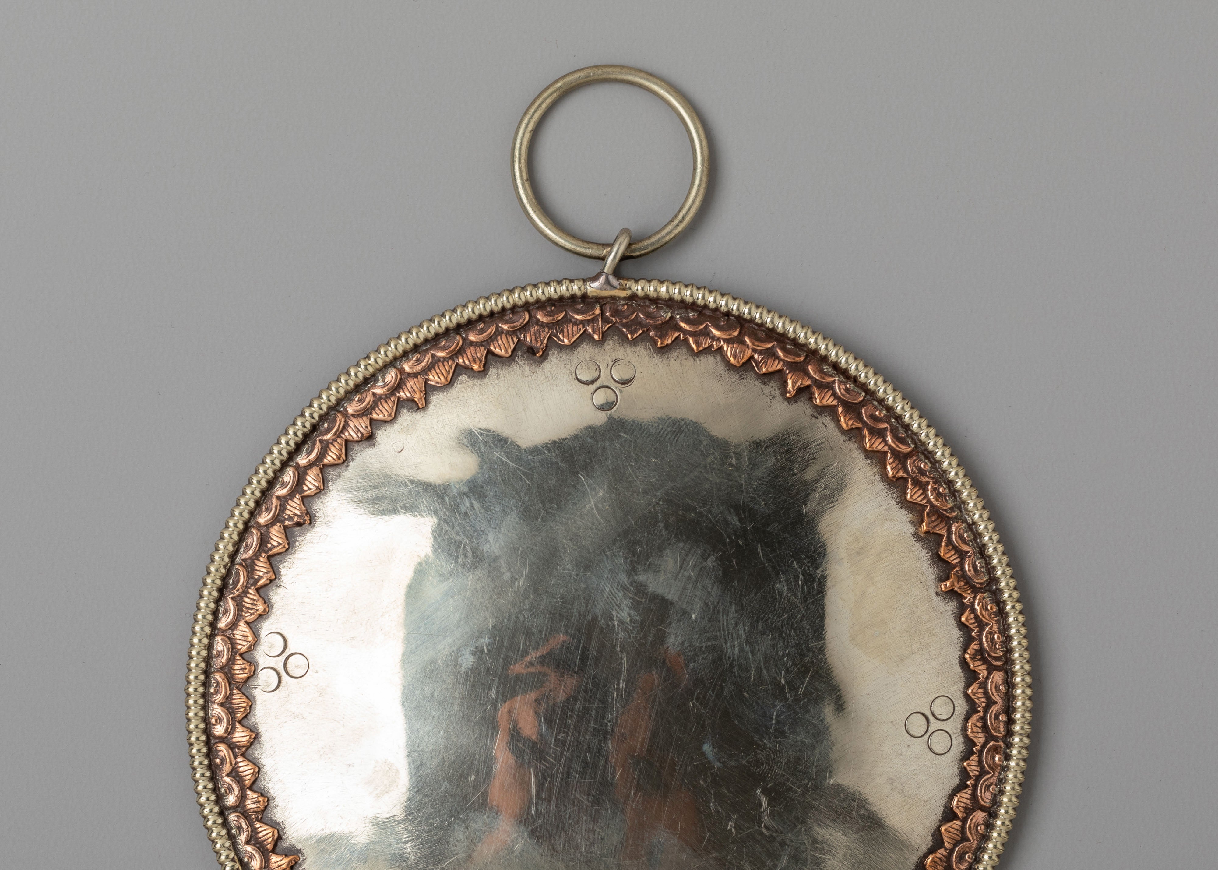 Handcrafted Ritual Mirror | Tibetan Buddhist Decorative Mirror