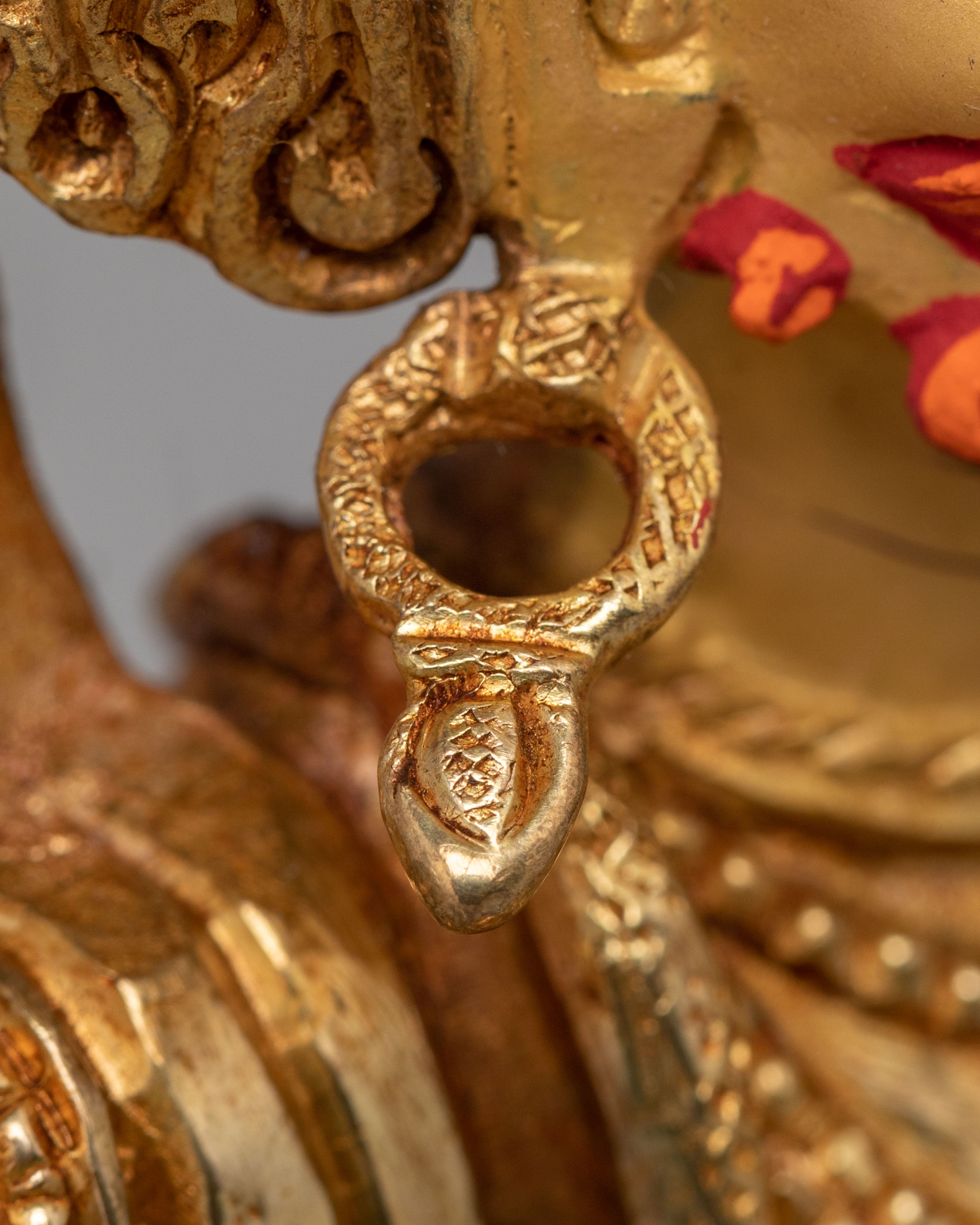 Traditional Vajrapani Sacred Sculpture | 24K Gold Plated Copper Buddhist Statue