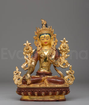 Handmade Statue of White Tara