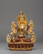 Handmade Statue of White Tara