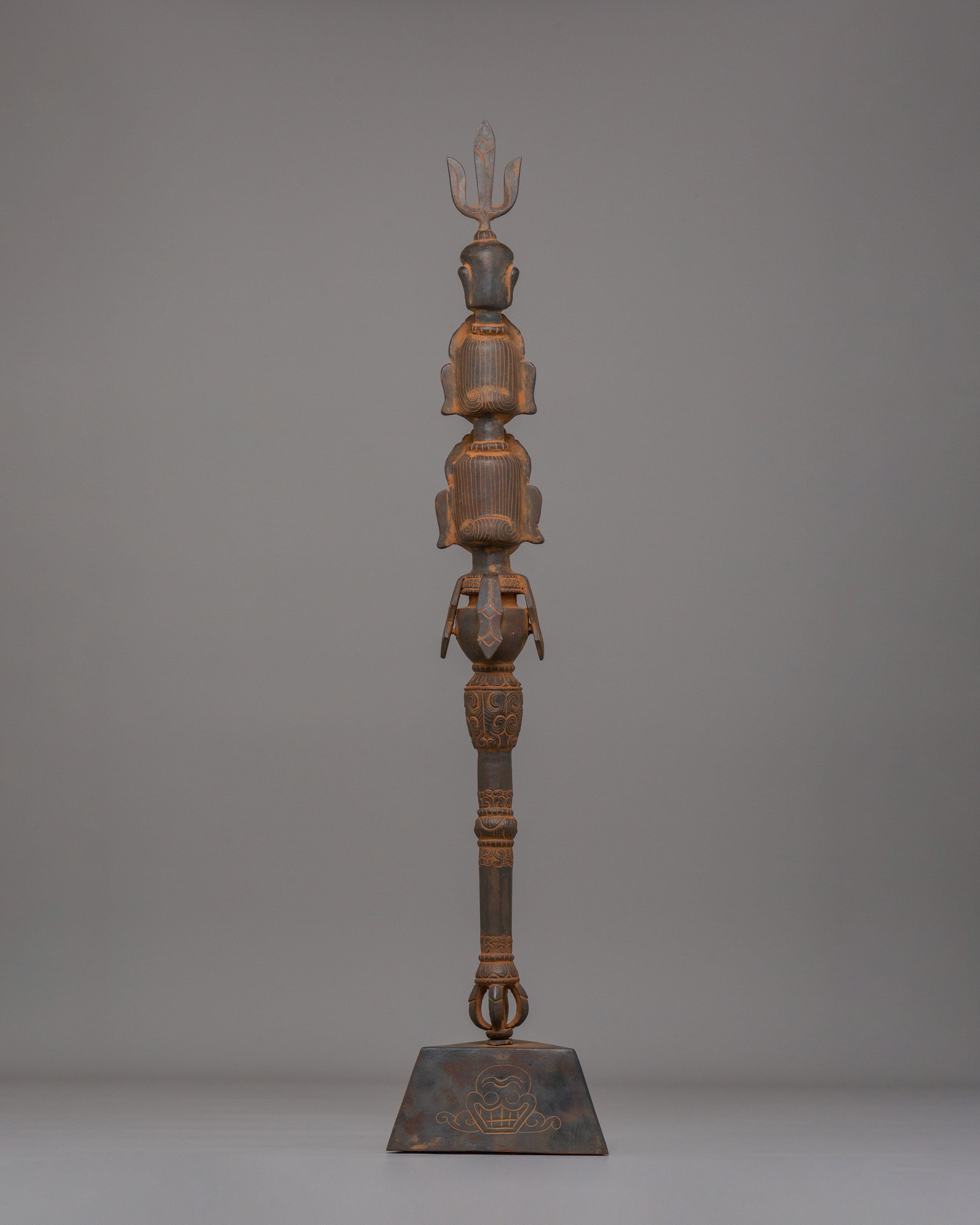 Traditional Khatvanga Ritual Instrument | Sacred Tool for Spiritual Ceremonies