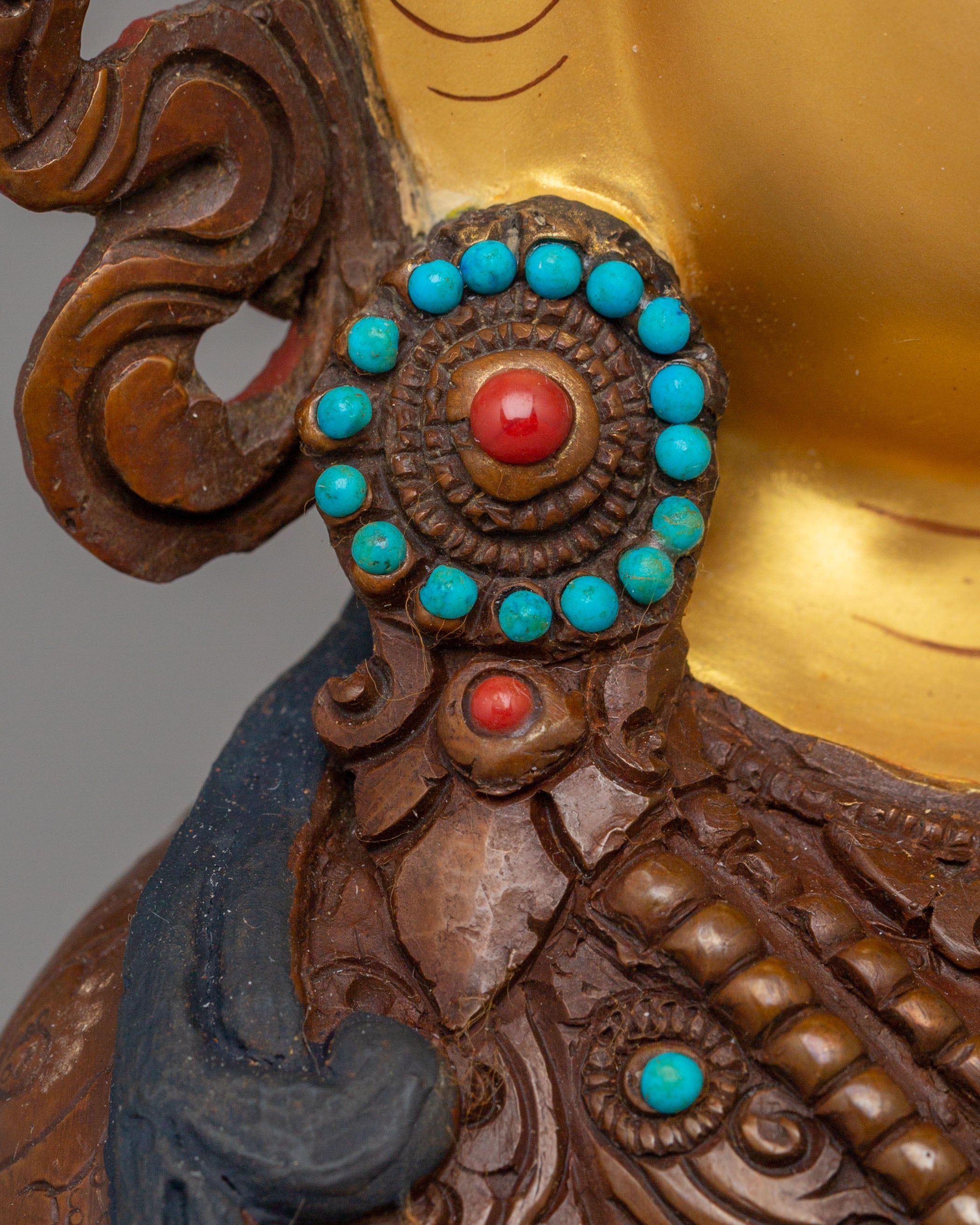 Sacred Amitayus Deity Statue | Handmade Tibetan Artwork for Spiritual Blessings