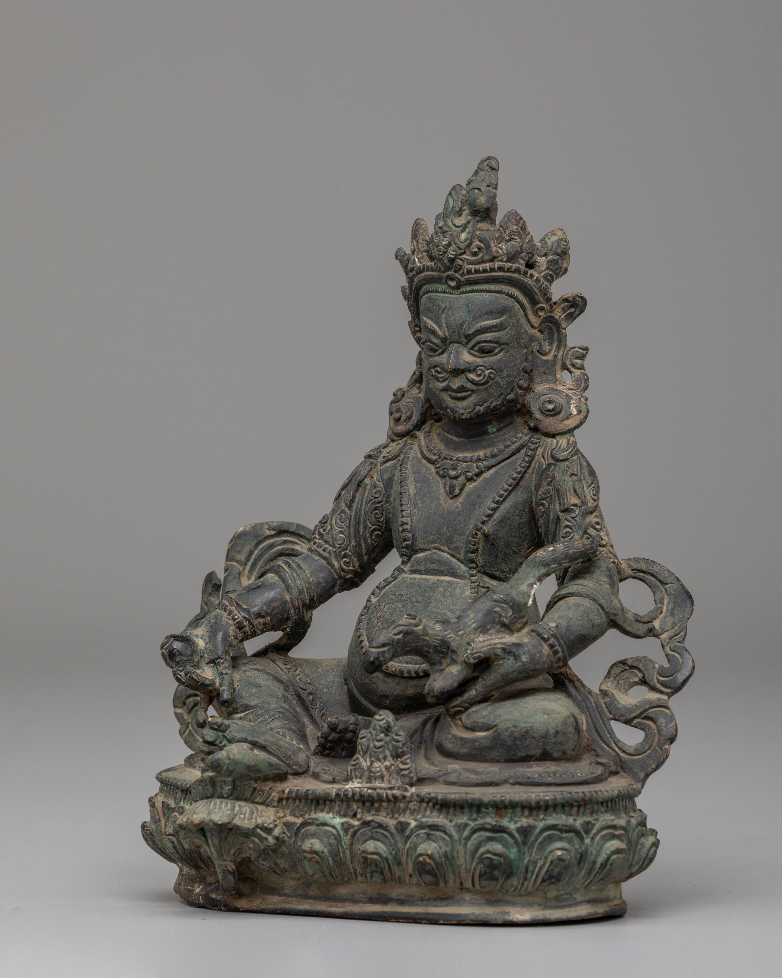 Handcrafted Himalayan Dzambhala Statue | Traditional Buddhist Art