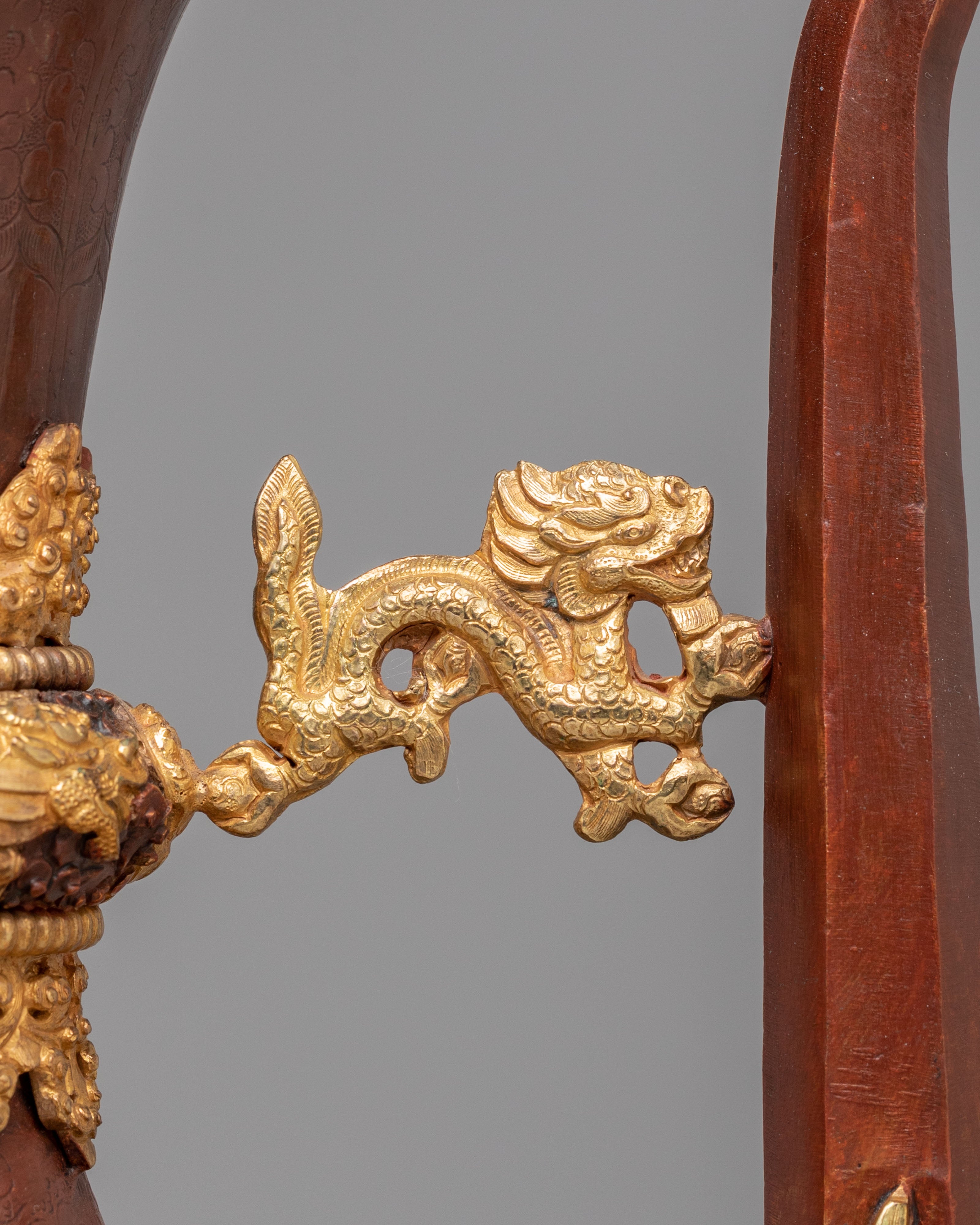 Sacred Ewer Ceremonial Vessel | Gold Plated Copper Himalayan Ritual Artwork
