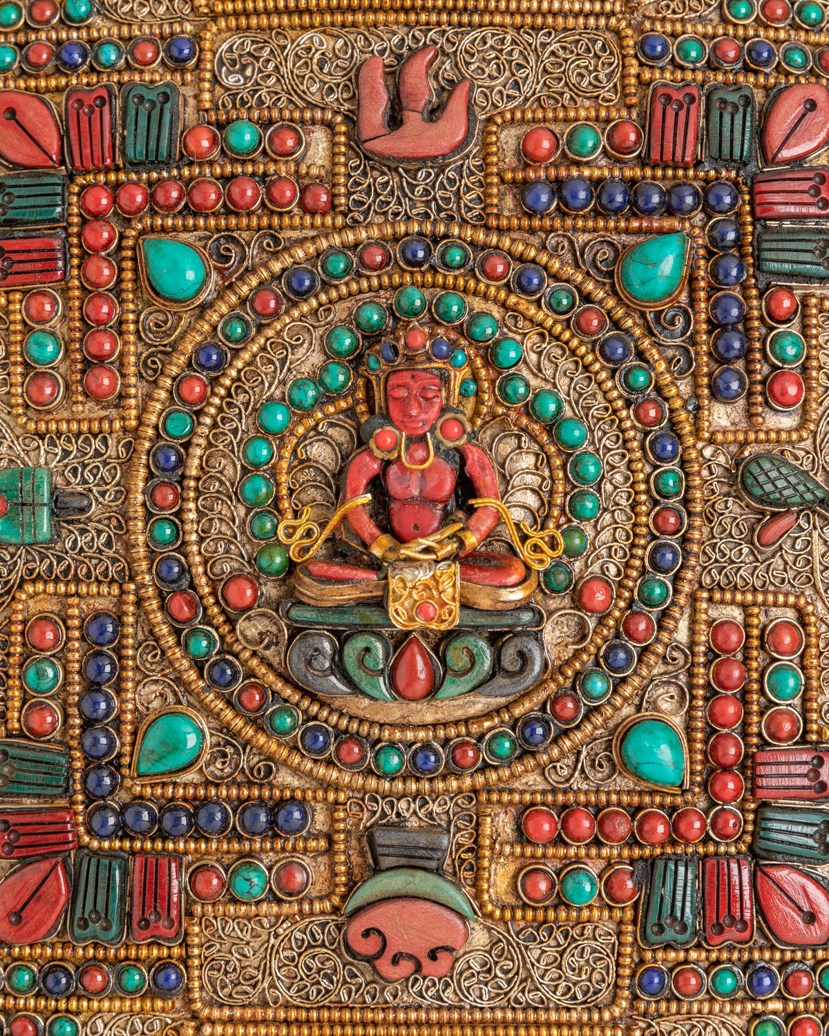 Handmade Amitabha Buddha Wall Hanging | Sacred Tibetan Artwork