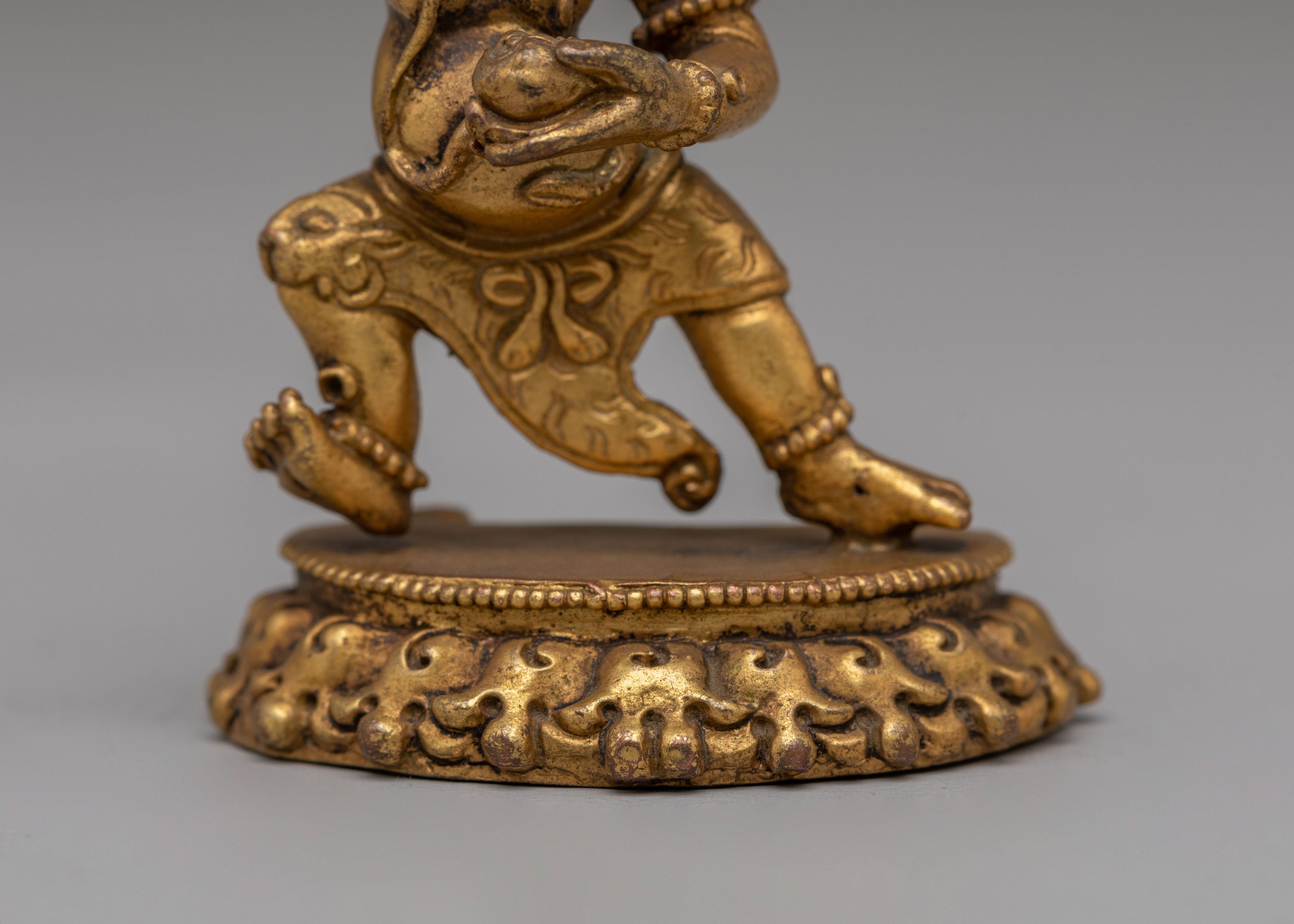 Sacred Tibetan Khadgapani Sculpture | Buddhist Guardian Figurine